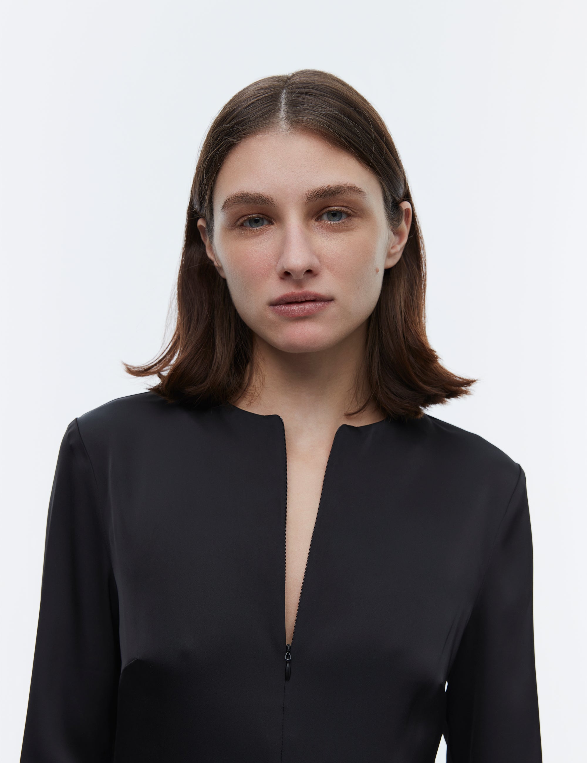 2NDDAY 2ND Sonya - Heavy Satin Kjole 194008 Meteorite (Black)