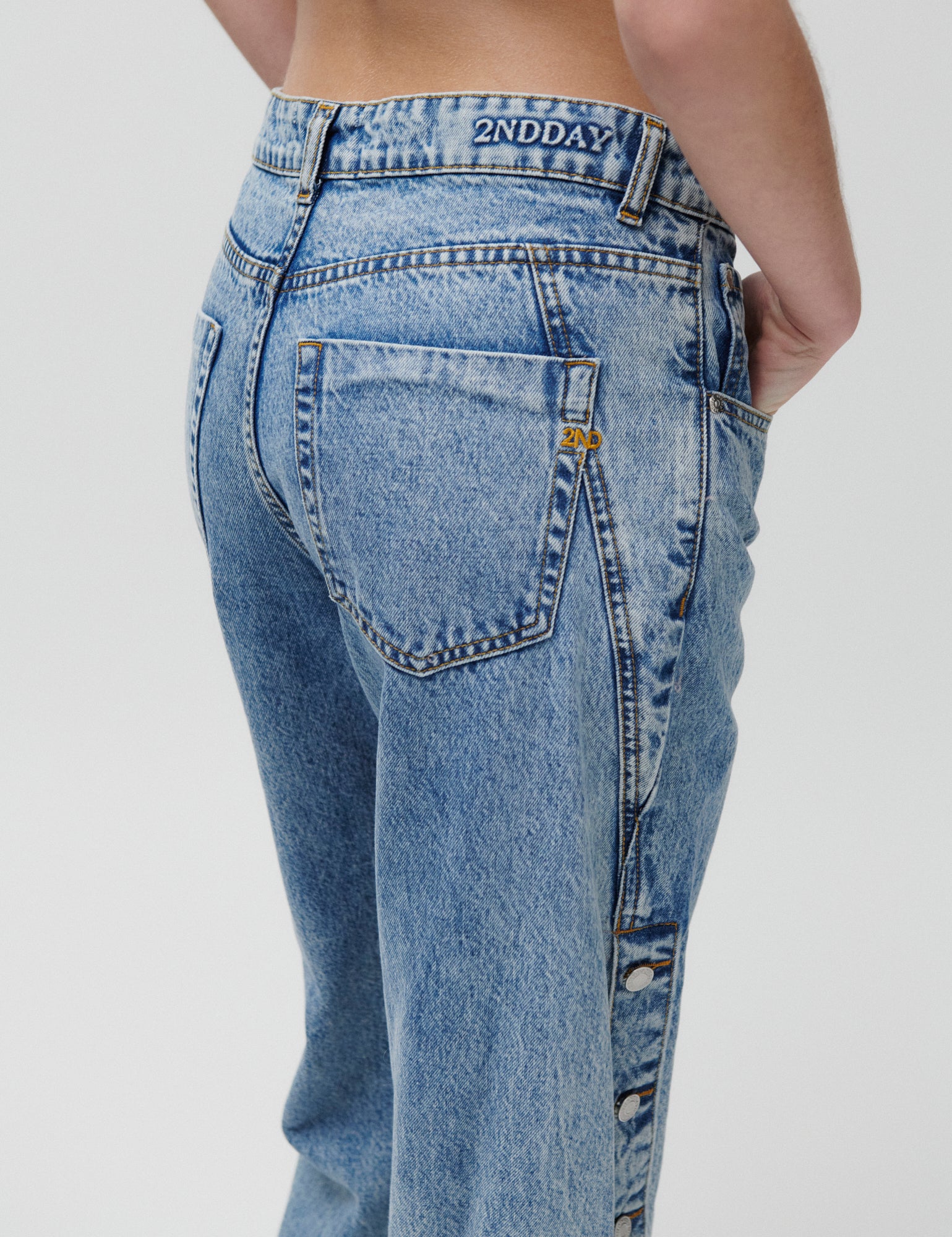 2NDDAY 2ND Tyler - Summer Blue Denim Jeans D019 Mid Blue