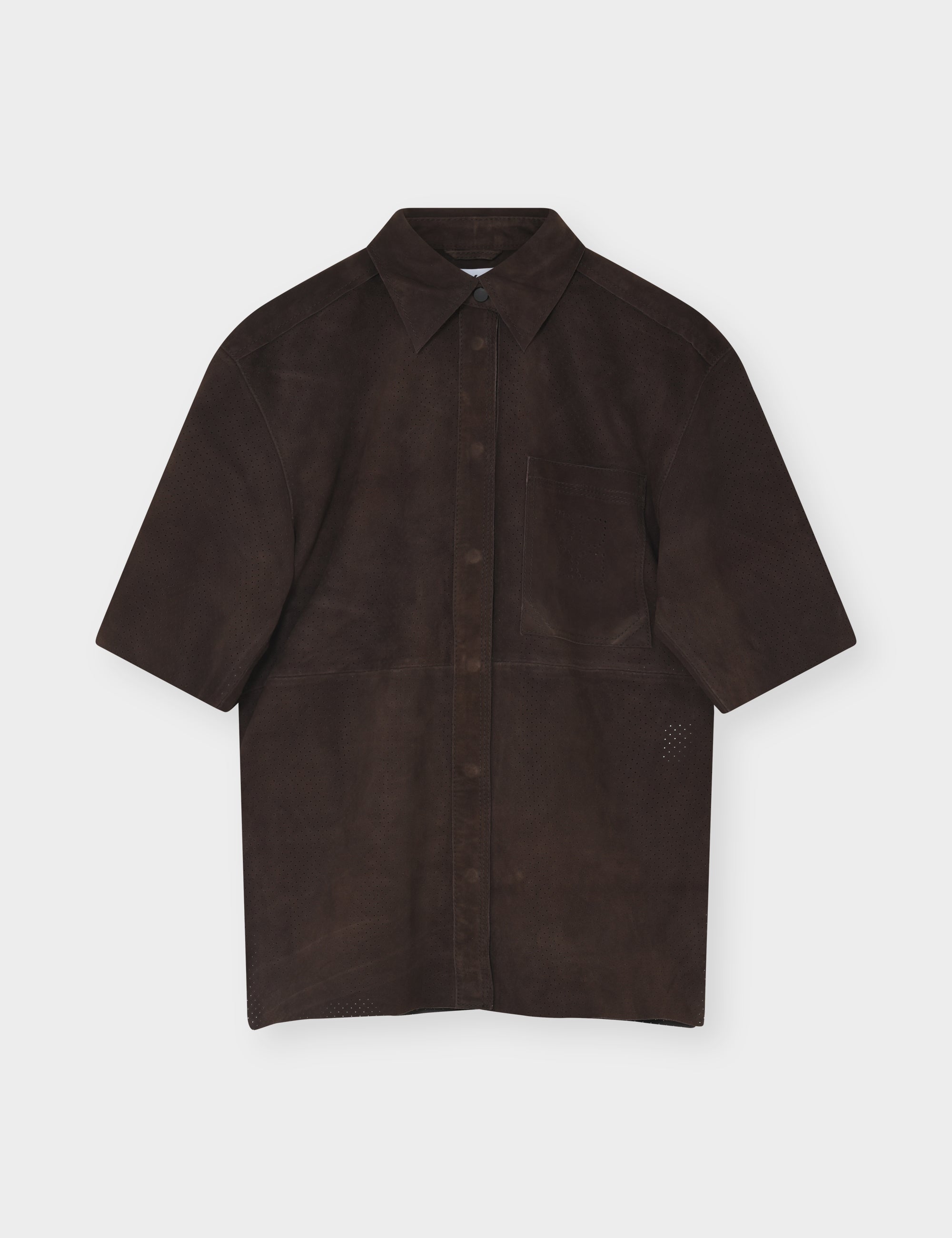 DAY Birger ét Mikkelsen Aladdin - Perforated Light Suede - Skjorte Bluse 190915 Coffee Bean