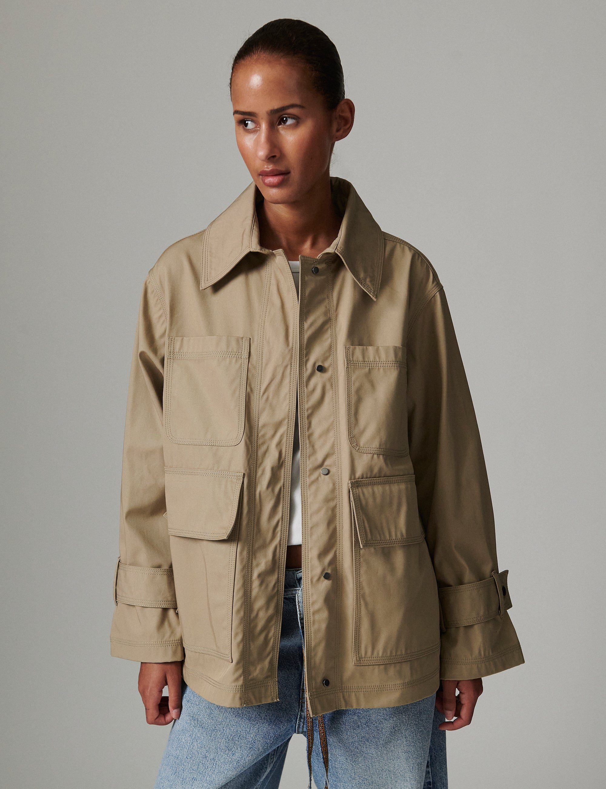 DAY Birger ét Mikkelsen Amira - Heavy Cotton Jakke 171109 CHINCHILLA