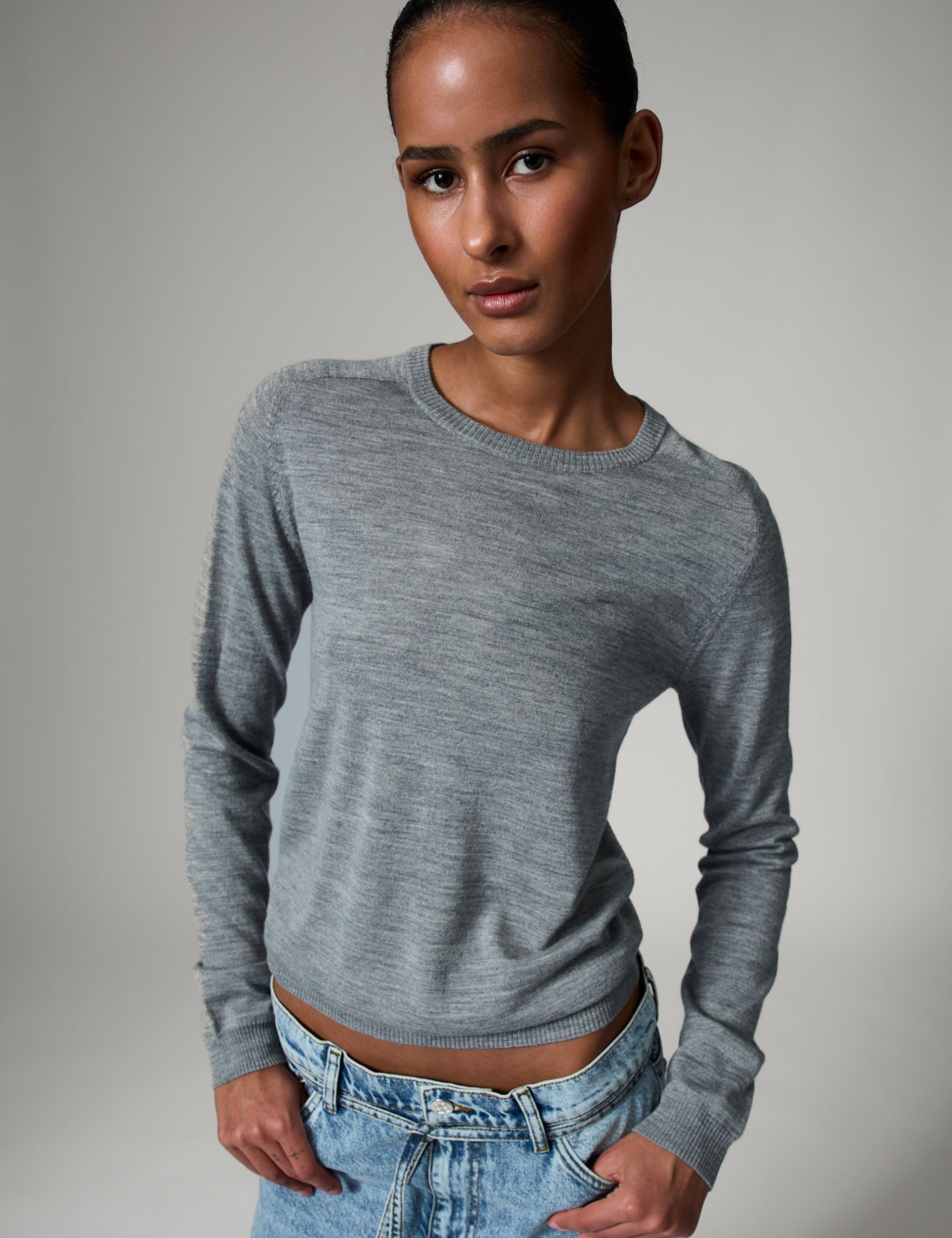 DAY Birger ét Mikkelsen Annabelle - Daily Elements Sweater 500006 Medium Grey Melange