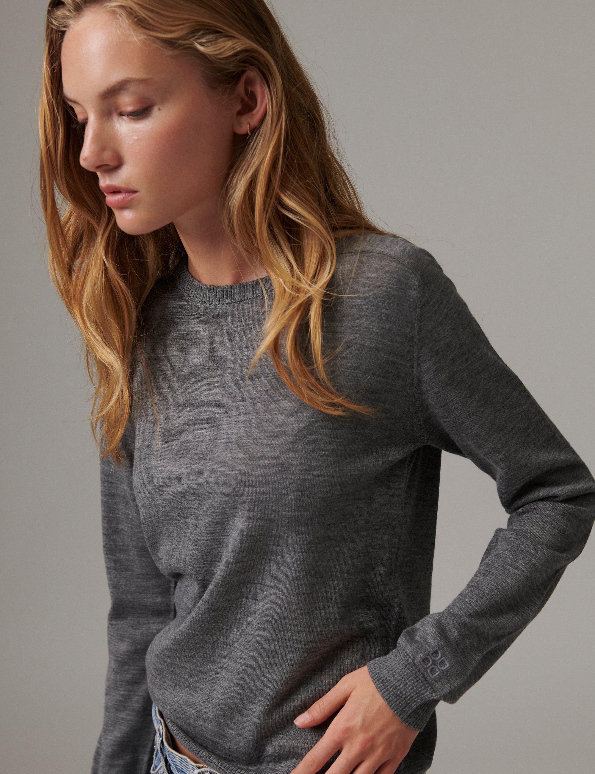 DAY Birger ét Mikkelsen Annabelle - Daily Elements Sweater 500006 Medium Grey Melange