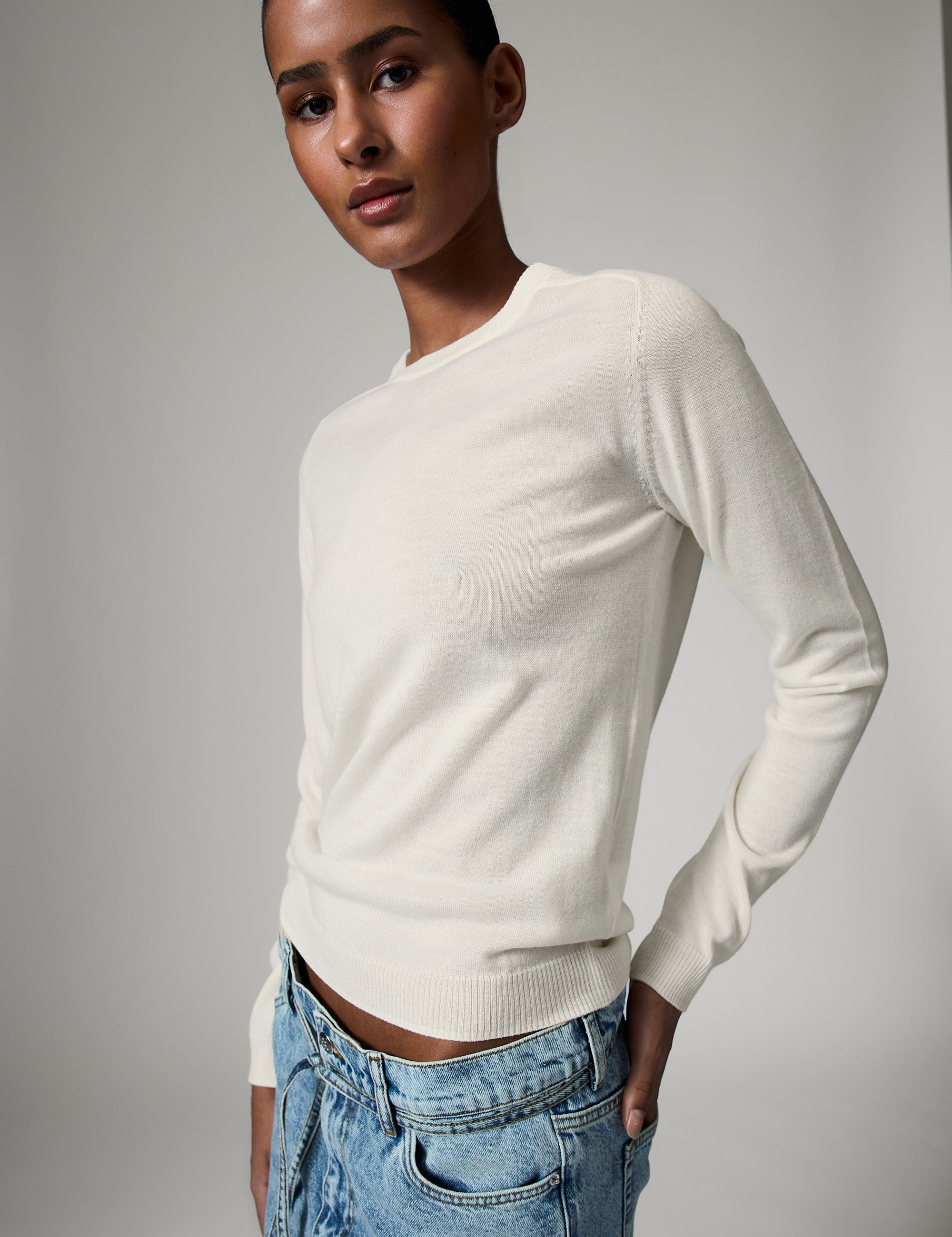 DAY Birger ét Mikkelsen Annabelle - Daily Elements - Pullover Sweater 01002 Ivory Shade