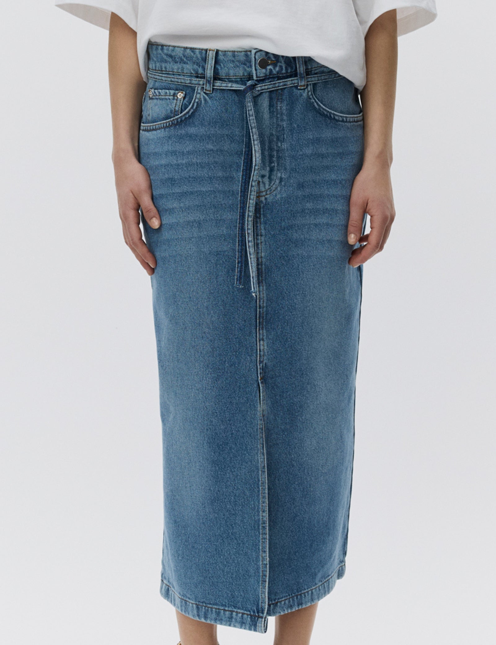 DAY Birger ét Mikkelsen Ben - Blue Soft Denim Skirt 500005 LIGHT BLUE