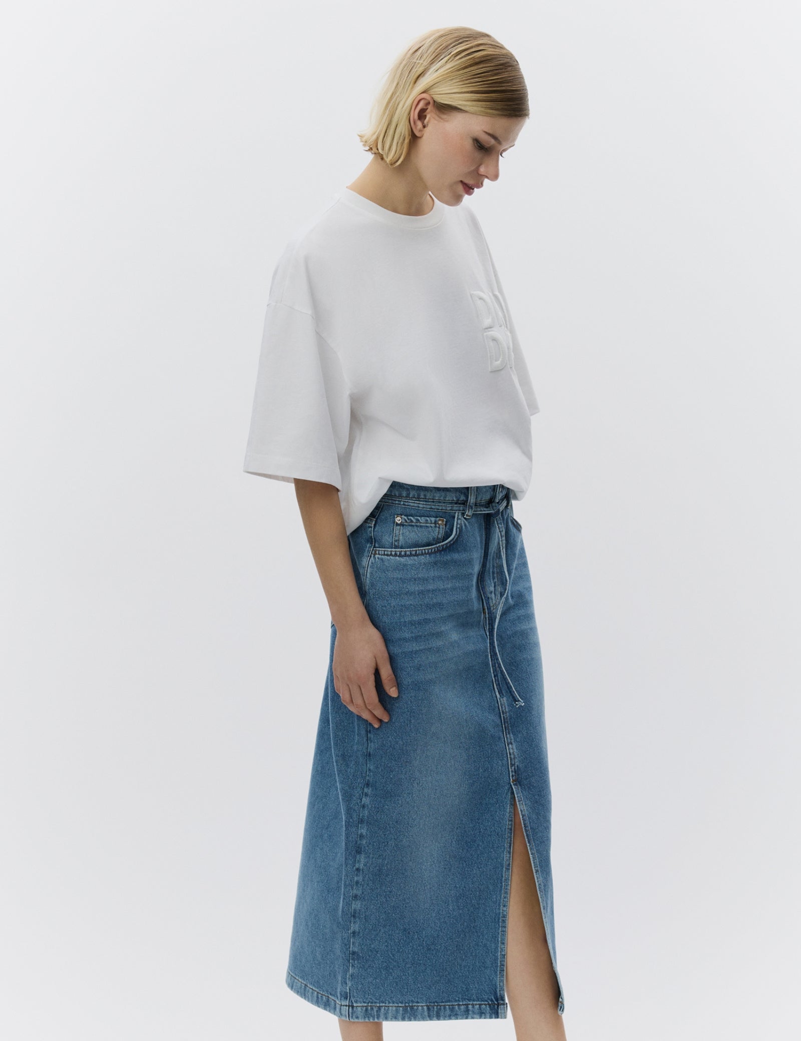 DAY Birger ét Mikkelsen Ben - Blue Soft Denim Skirt 500005 LIGHT BLUE