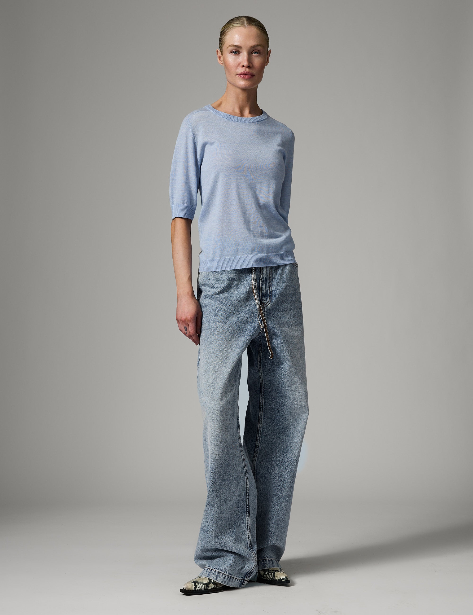 DAY Birger ét Mikkelsen Carolina - Daily Elements - Pullover Sweater 500005 LIGHT BLUE MELANGE