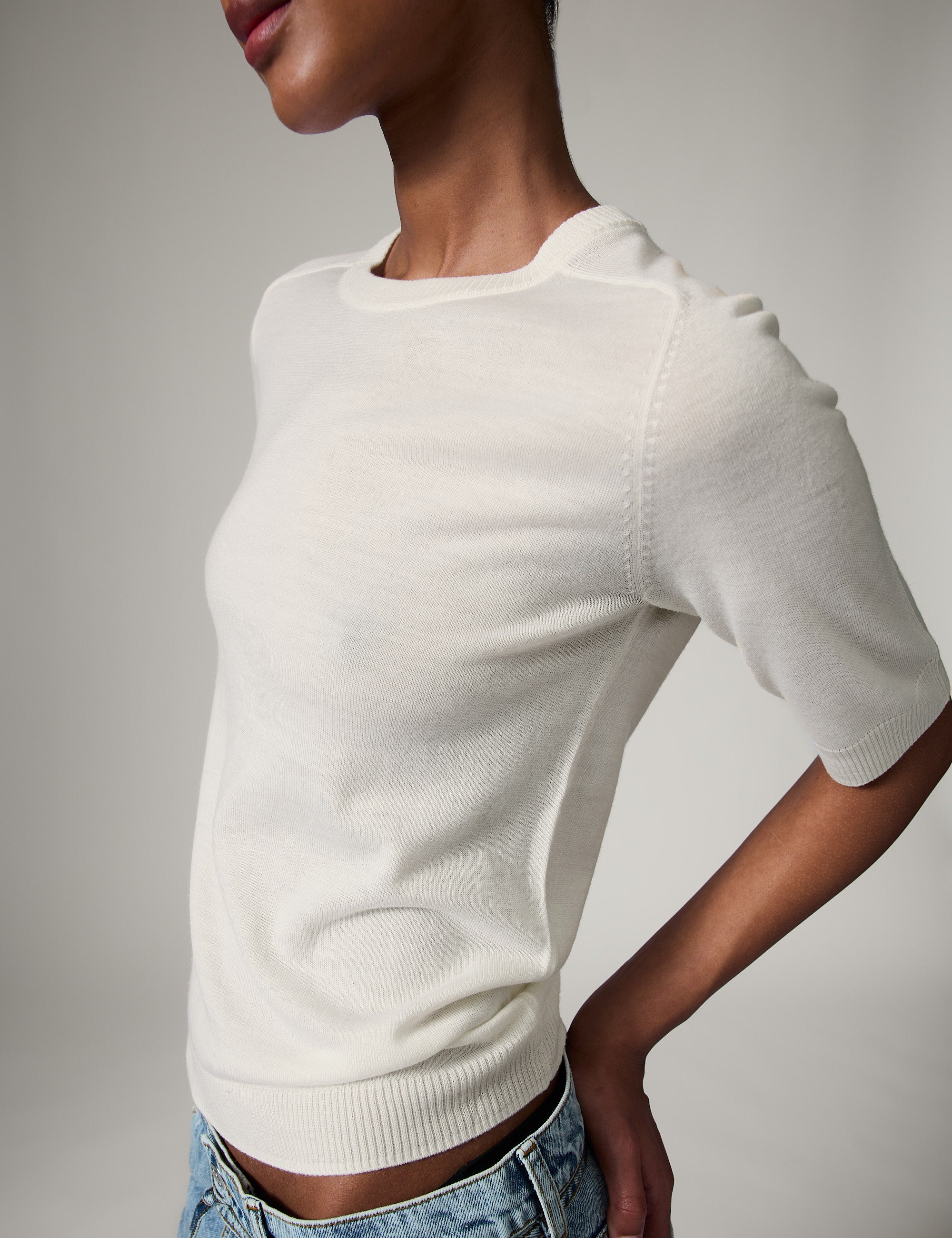 DAY Birger ét Mikkelsen Carolina - Daily Elements - Pullover Sweater 01002 Ivory Shade