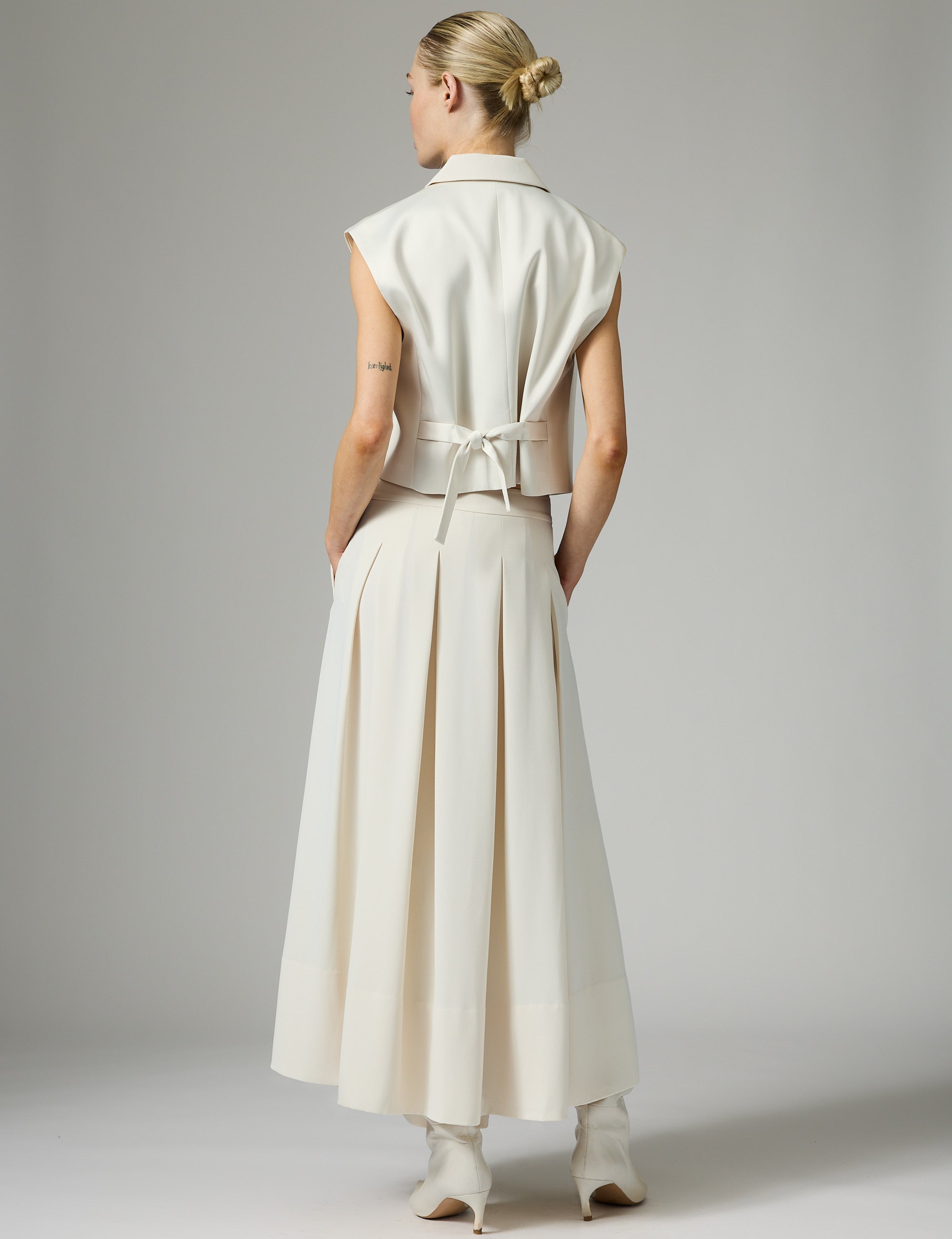 DAY Birger ét Mikkelsen Chai - Classic Gabardine Skirt 01002 Ivory Shade