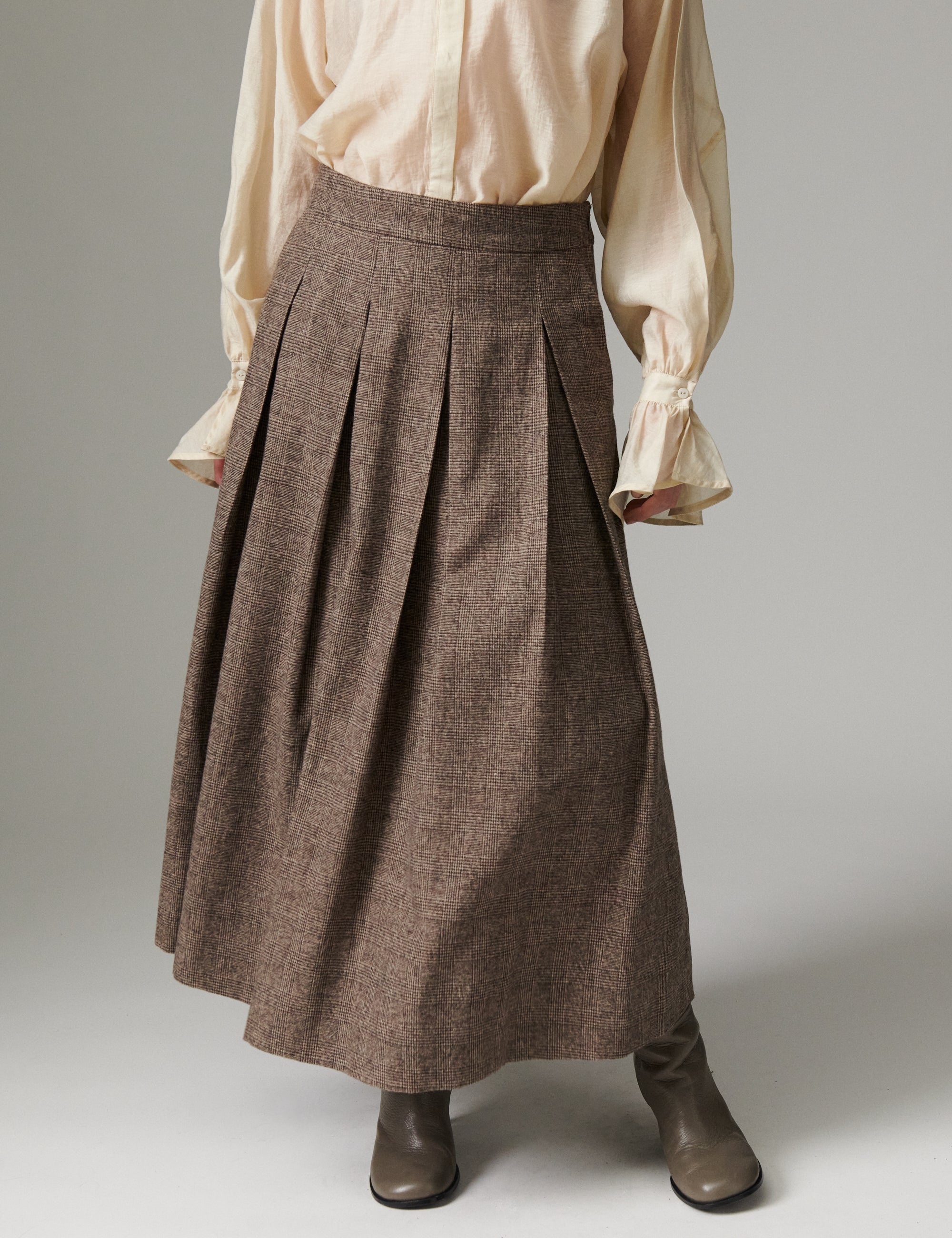 DAY Birger ét Mikkelsen DAYChai - Tartan - Nederdel Skirt 900011 Brown Check