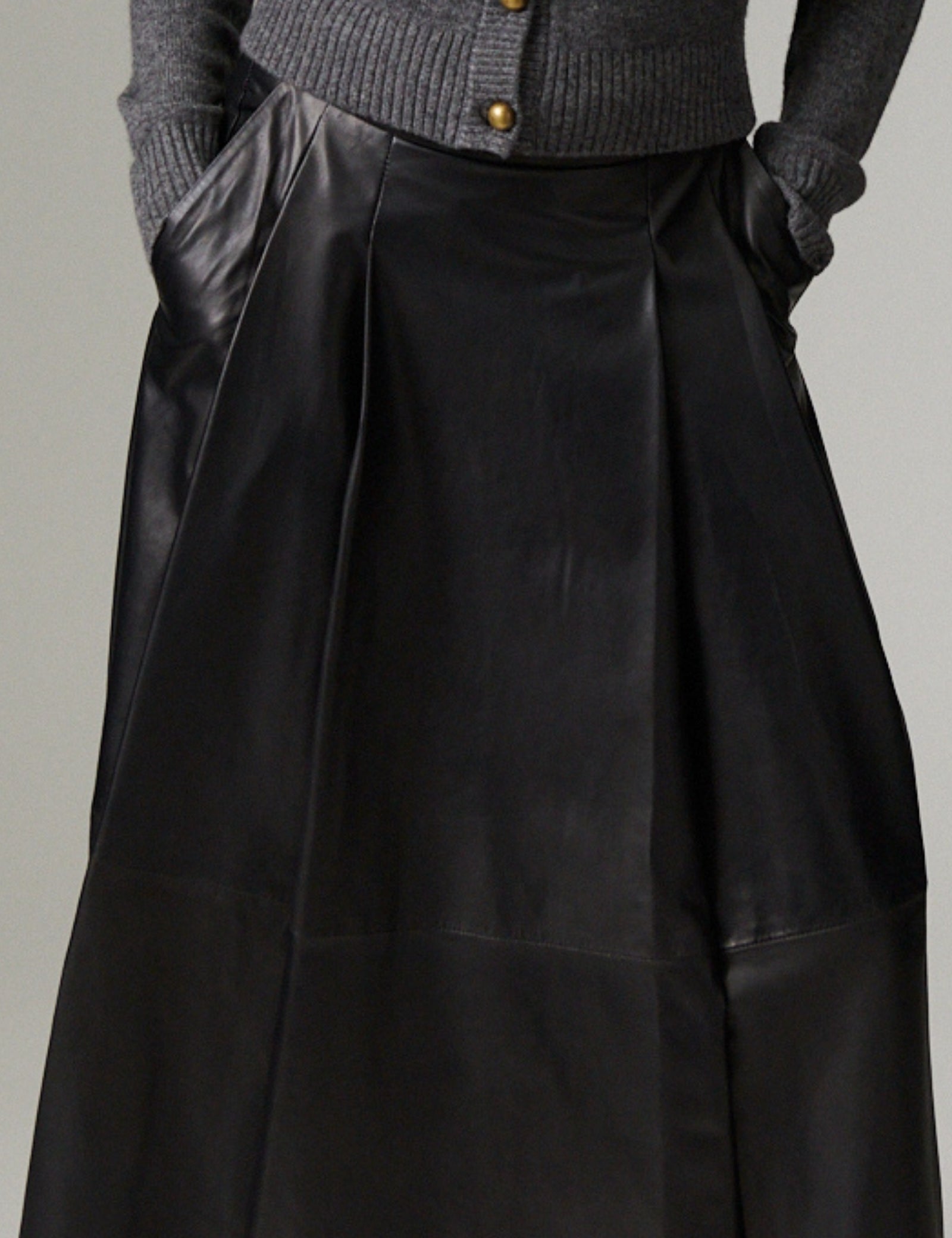 DAY Birger ét Mikkelsen DAYChao - Soft Leather Lamb - Nederdel Skirt 190303 Black