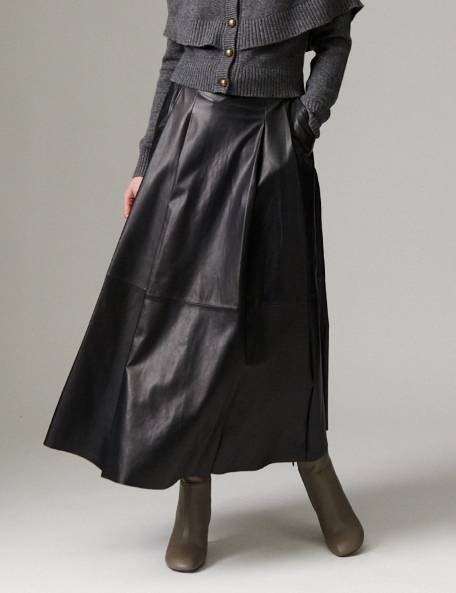 DAY Birger ét Mikkelsen DAYChao - Soft Leather Lamb - Nederdel Skirt 190303 Black