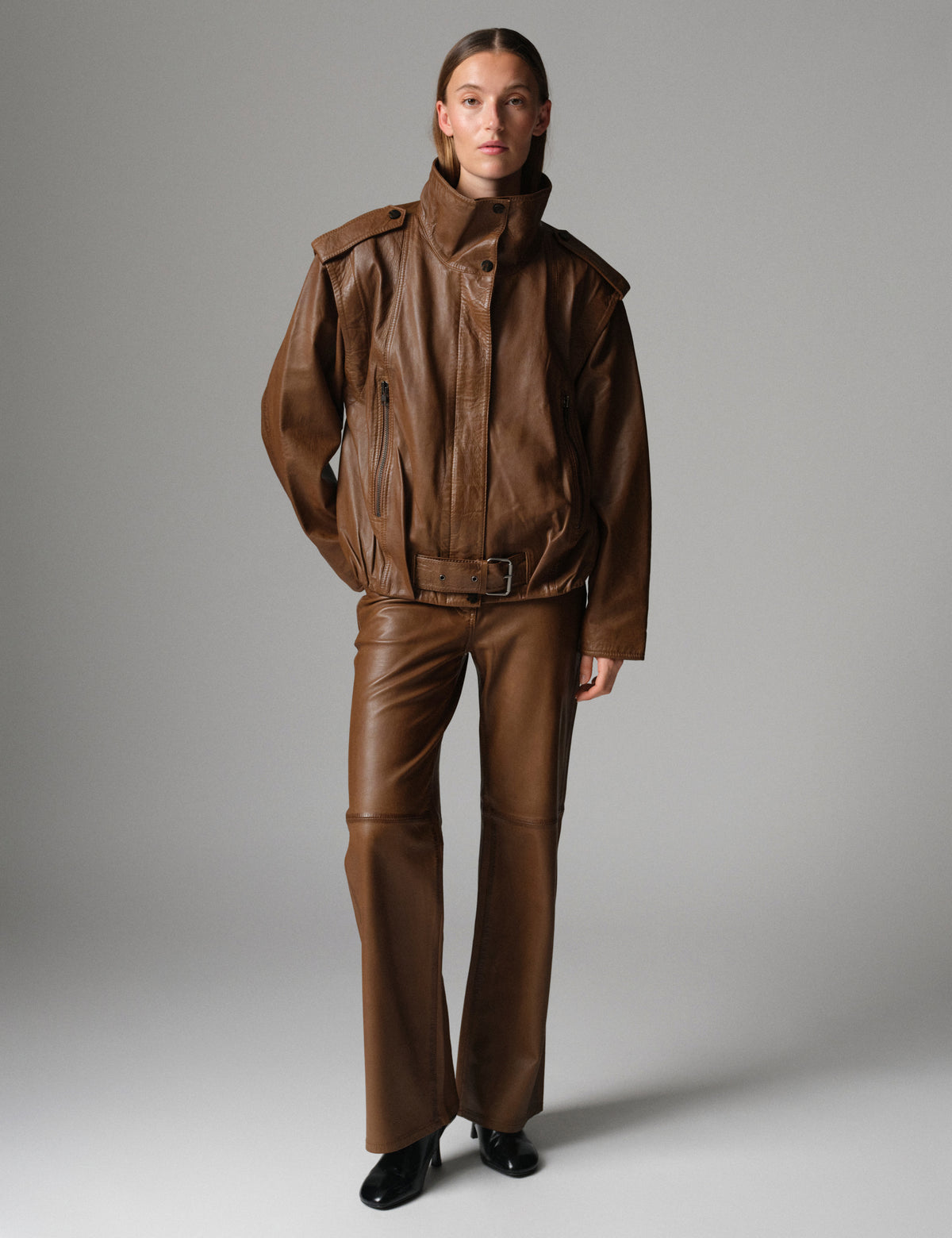 DAY Birger ét Mikkelsen DAYLowa - Soft Lamb Leather - Jacket Jakke 180933 RUBBER