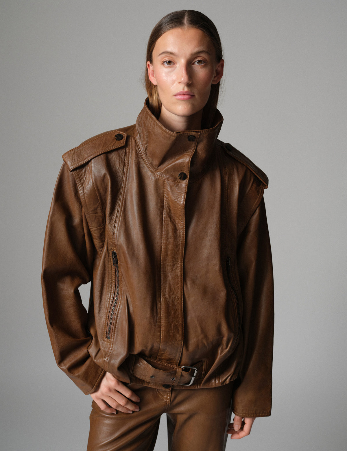 DAY Birger ét Mikkelsen DAYLowa - Soft Lamb Leather - Jacket Jakke 180933 RUBBER