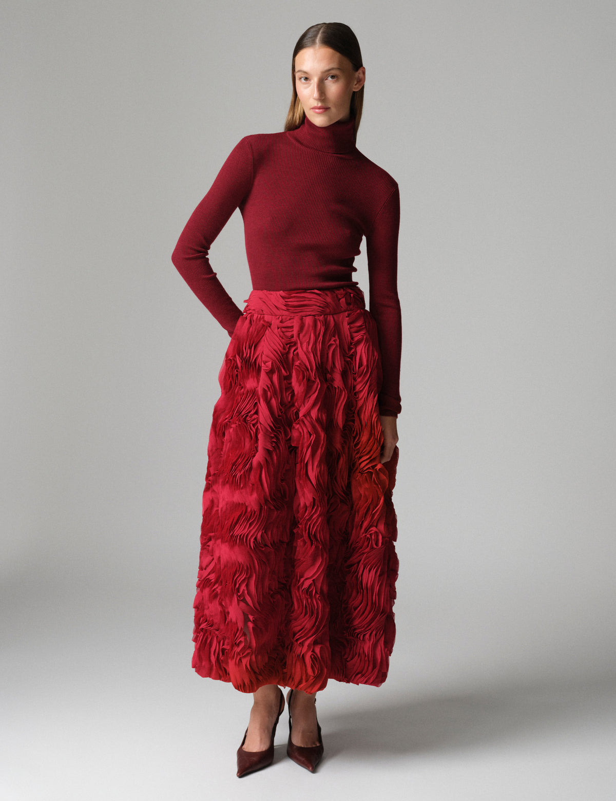 DAY Birger ét Mikkelsen DAYMaylee - Ruffled lacy - Nederdel Skirt 09042 Biking Red