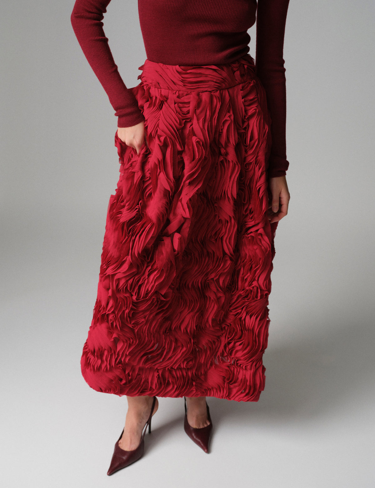 DAY Birger ét Mikkelsen DAYMaylee - Ruffled lacy - Nederdel Skirt 09042 Biking Red