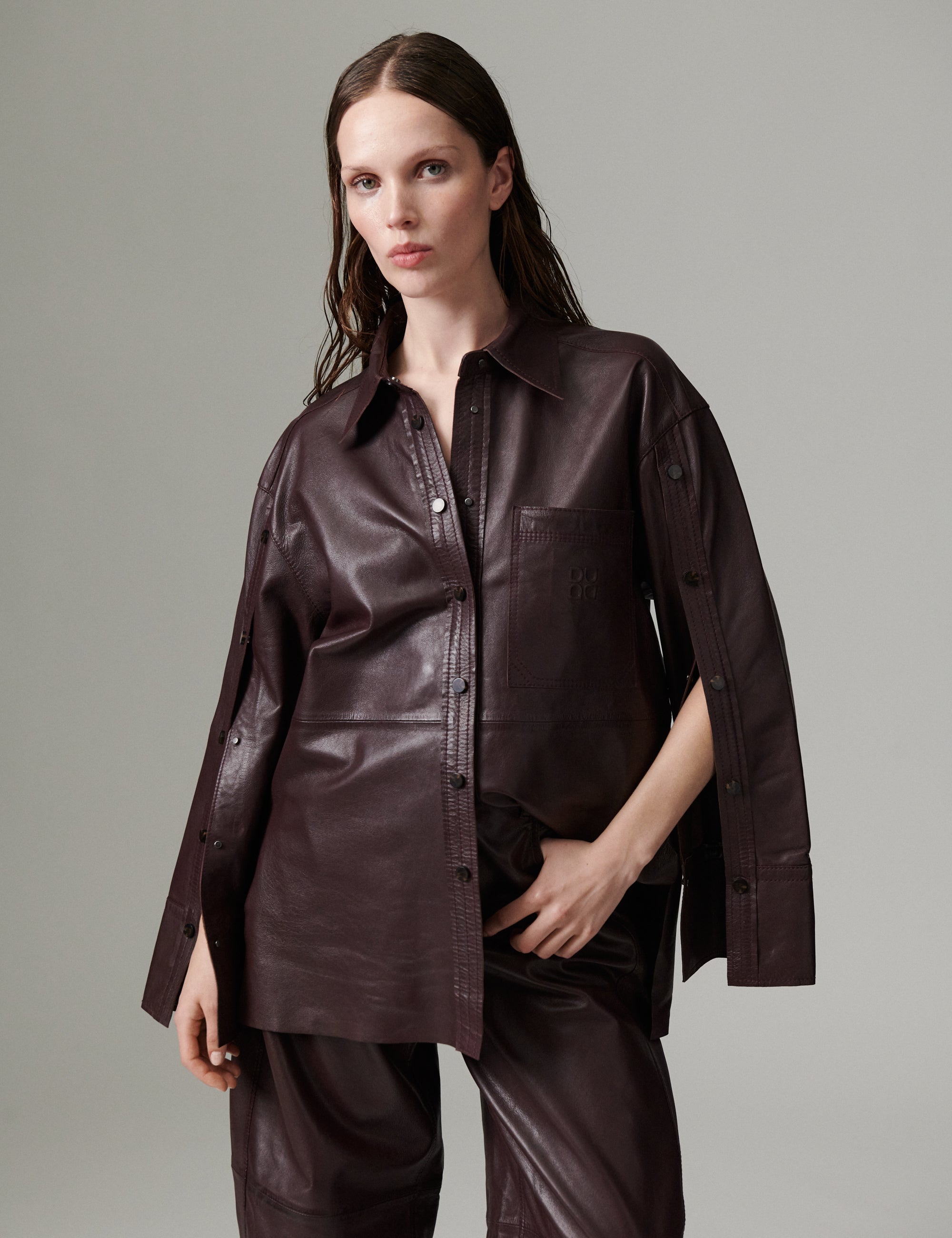 DAY Birger ét Mikkelsen DAYPeta - Polished Lamb - Skjorte Bluse 191619 FUDGE
