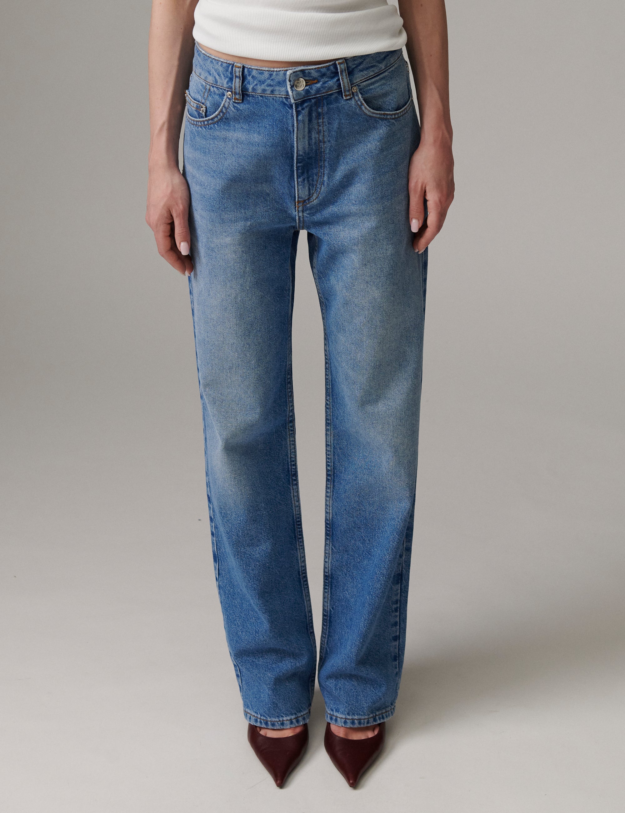 DAY Birger ét Mikkelsen DAYRiven - Soft Denim Structure Jeans 04112 Washed Blue