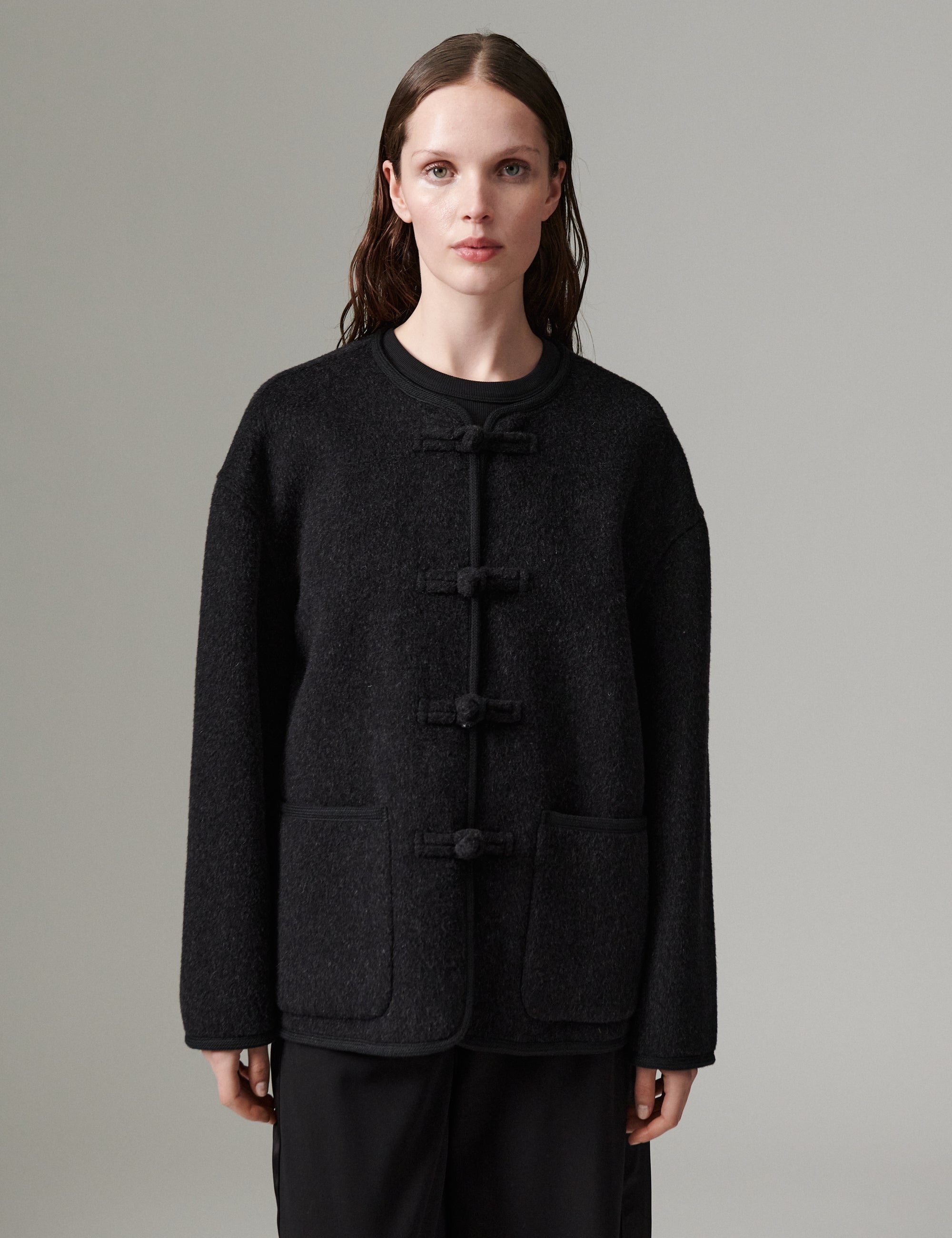 DAY Birger ét Mikkelsen DAYSia - Bonded Soft Wool - Jakke Jakke 500003 Dark Grey Melange