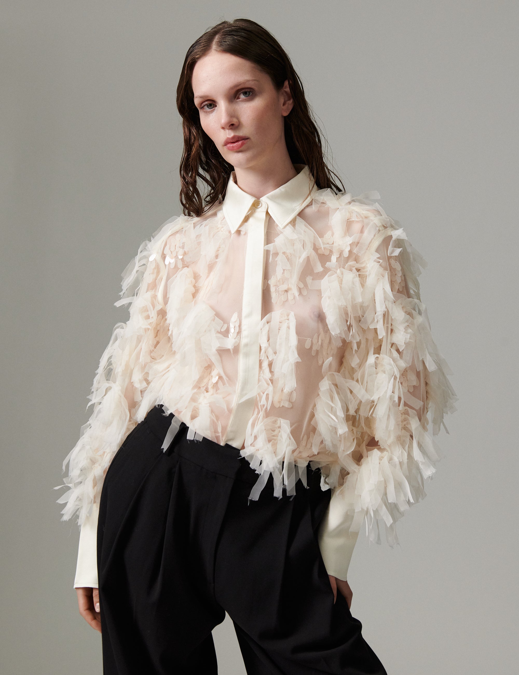 DAY Birger ét Mikkelsen DAYStema - Shiny Sprout - Blouse Bluse 131105 BROWN RICE