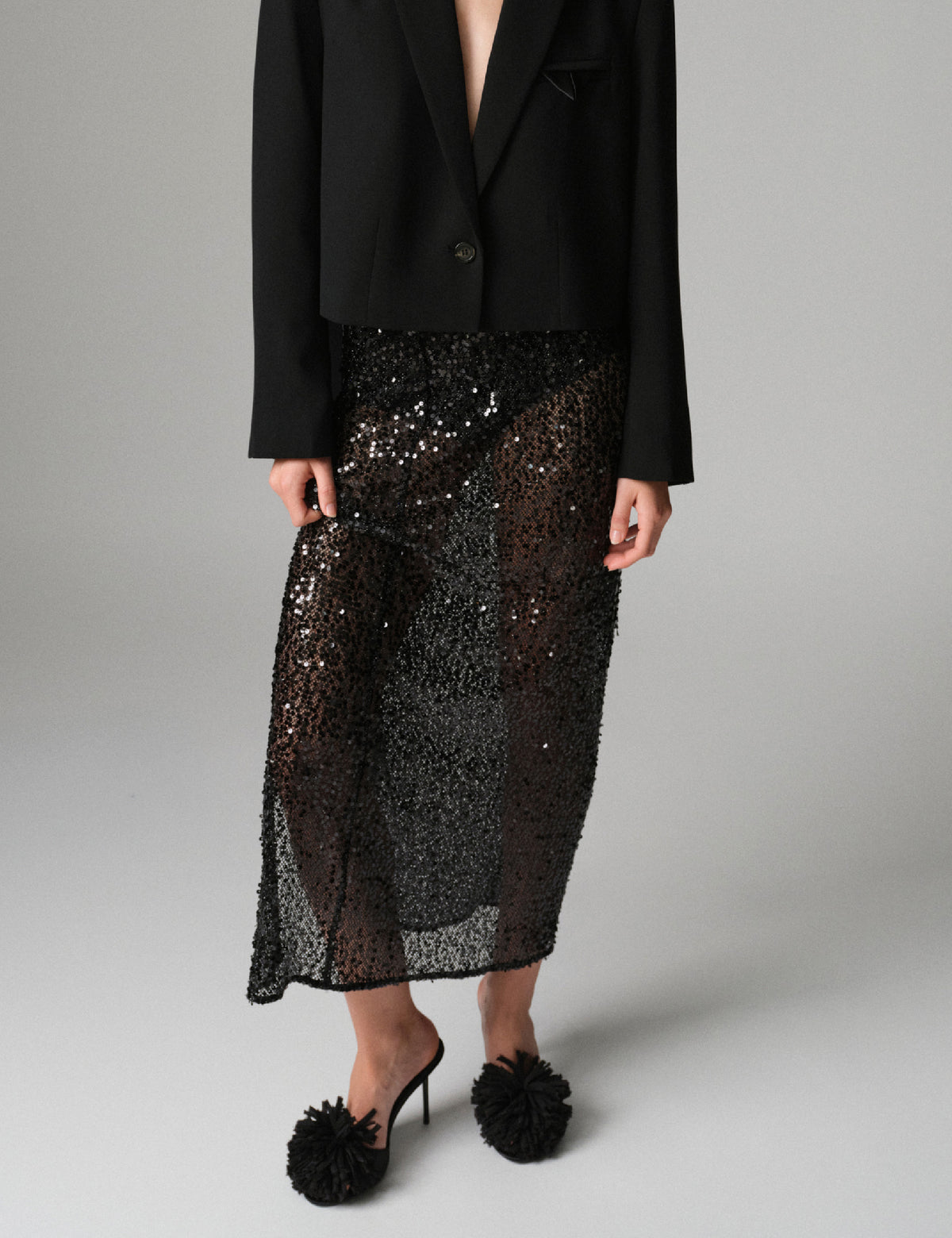 DAY Birger ét Mikkelsen DAYTulli - Shimmering Night - Nederdel Skirt 190303 Black
