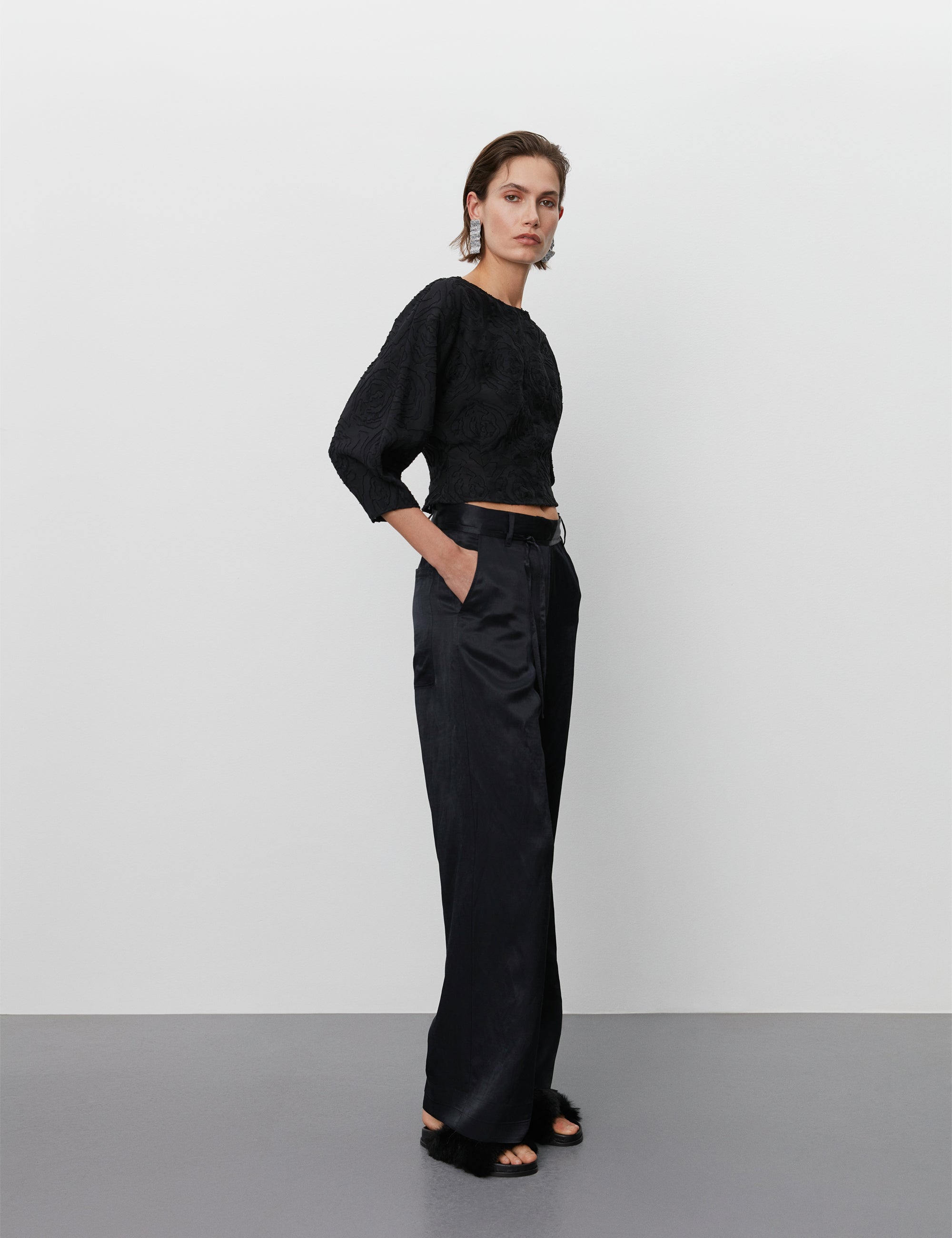 DAY Birger ét Mikkelsen David - High Shine Blend RD Bukser 190303 BLACK