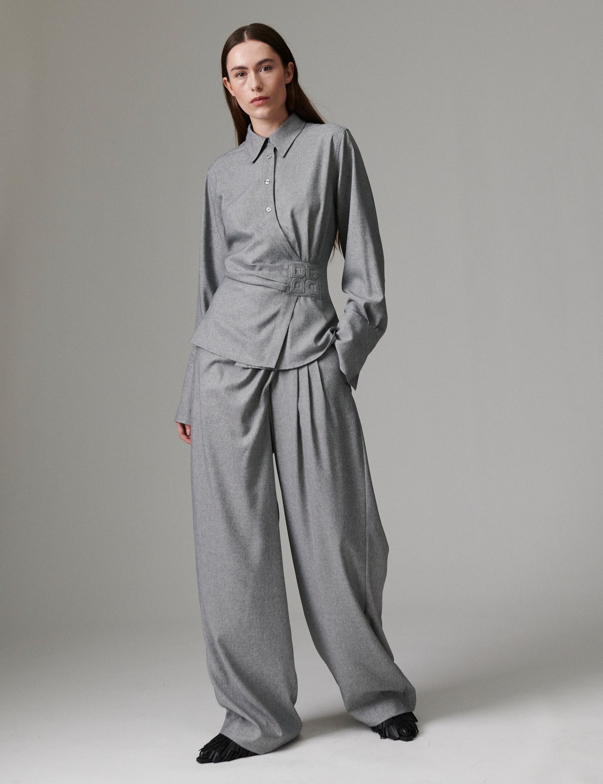 DAY Birger ét Mikkelsen Domi - Corporate Day - Bluse Bluse 500006 Medium Grey Melange