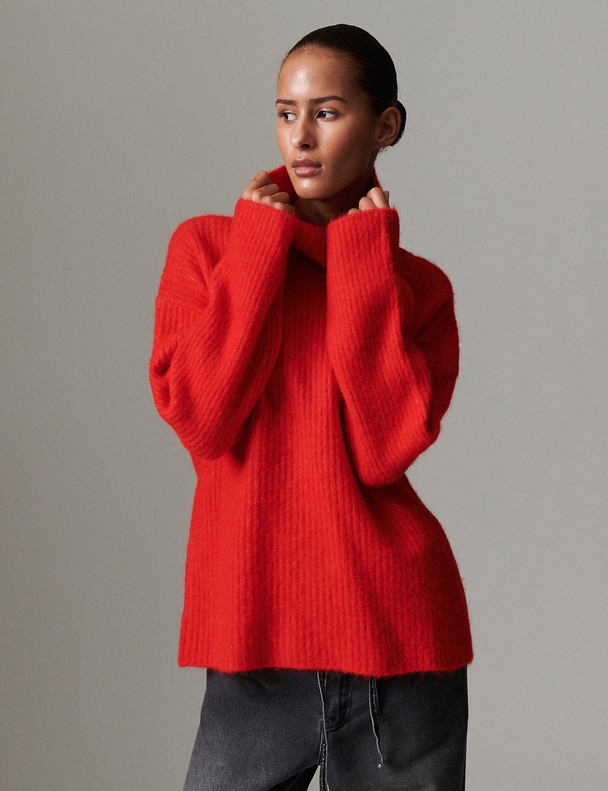 DAY Birger ét Mikkelsen Dunne - Cozy Rib Pullover 181664 FIERY RED.