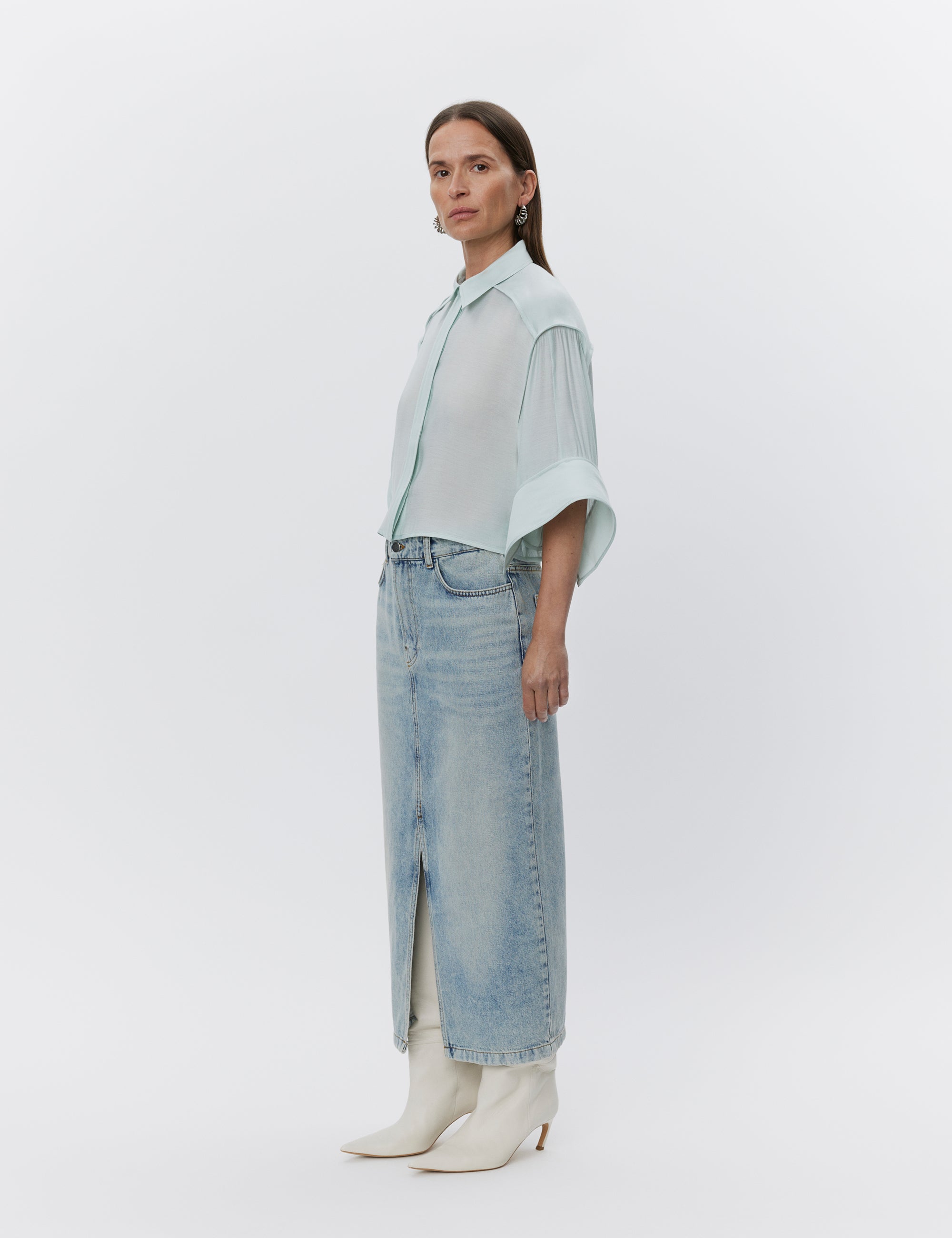 DAY Birger ét Mikkelsen Eleanor - Refined Rayon Shirts & Blouses 134405 MISTY BLUE