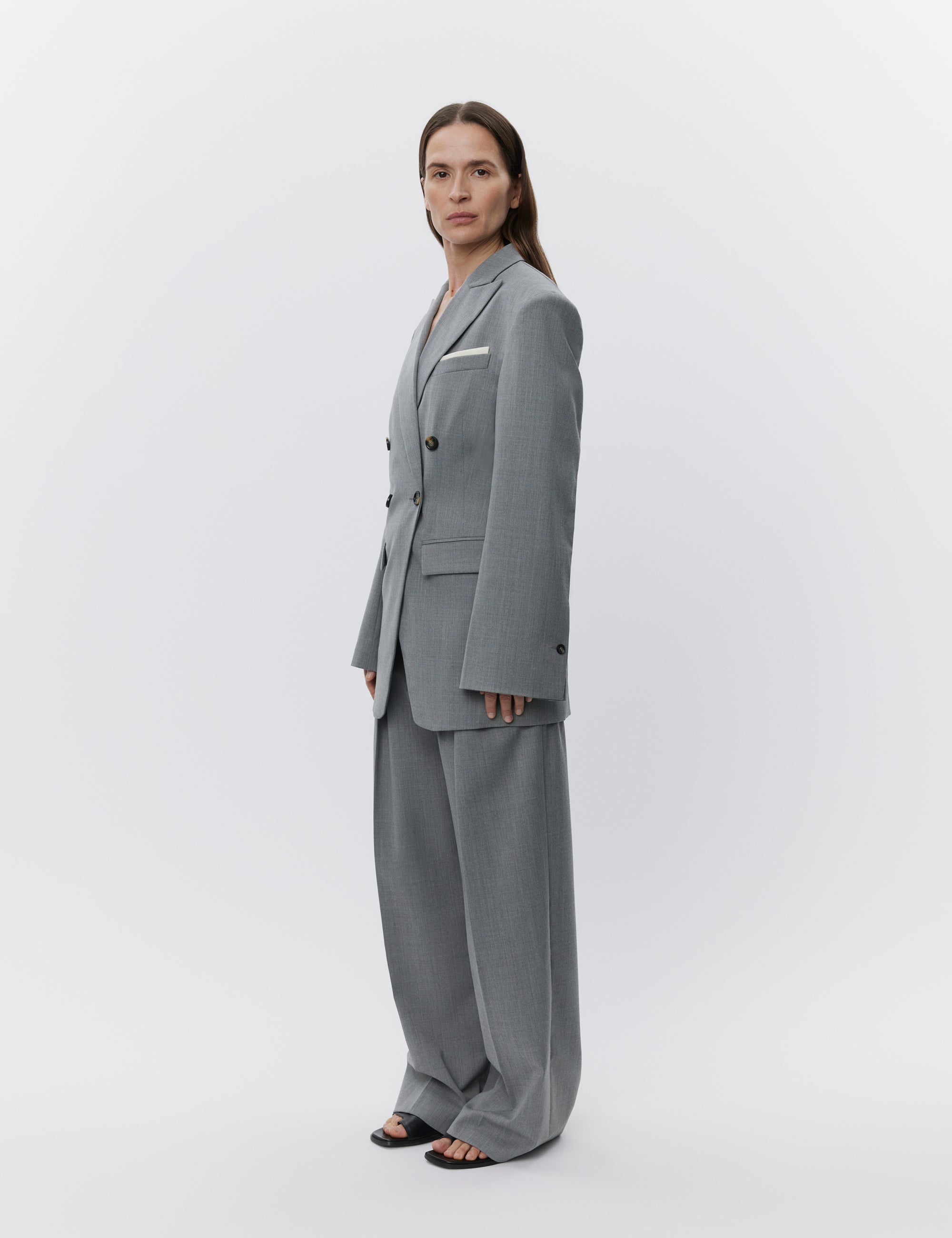 DAY Birger ét Mikkelsen Elenora - Classic Wool Blend Blazer 500006 MEDIUM GREY MELANGE