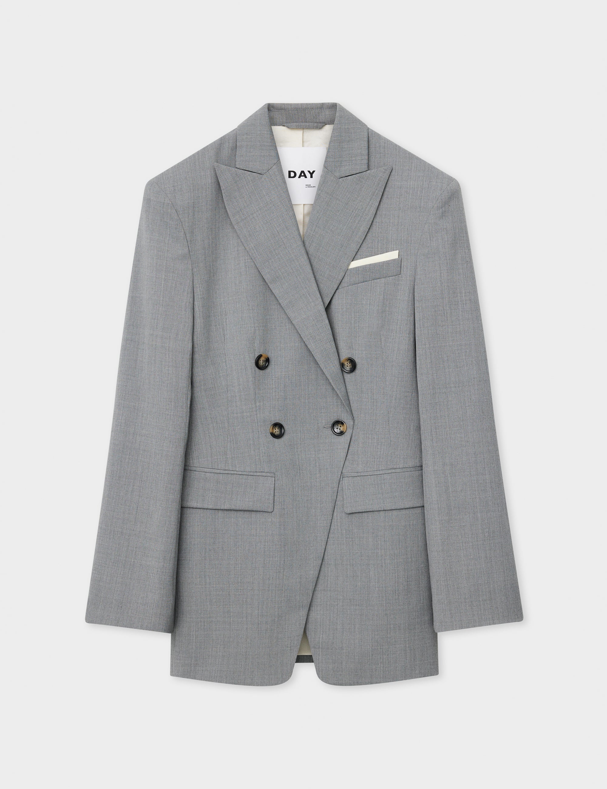 DAY Birger ét Mikkelsen Elenora - Classic Wool Blend Blazer 500006 MEDIUM GREY MELANGE