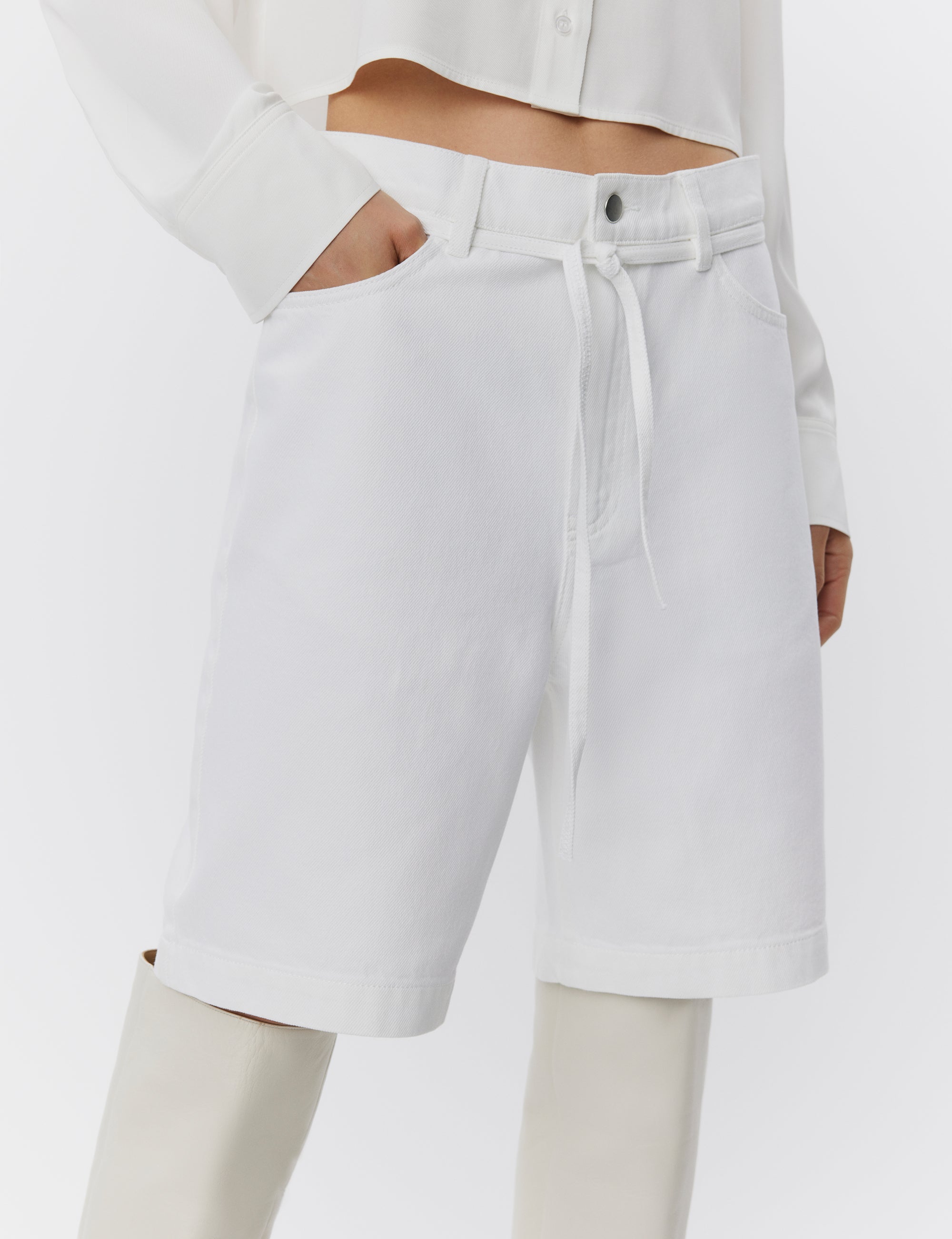 DAY Birger ét Mikkelsen Elijah Shorts – Winter White Denim Shorts 110601 BRIGHT WHITE