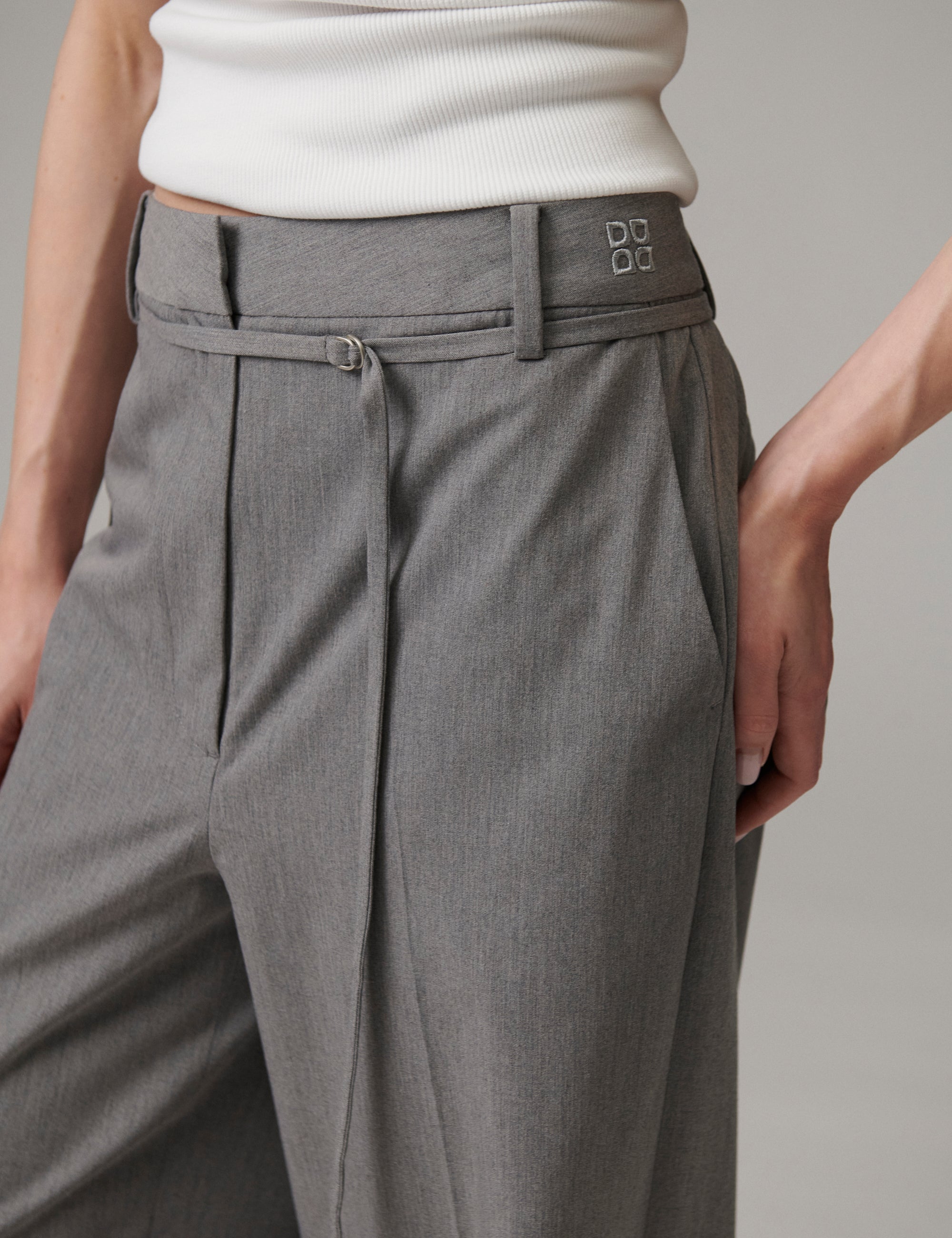 DAY Birger ét Mikkelsen Elina - Classic Gab Bukser 500006 Medium Grey Melange