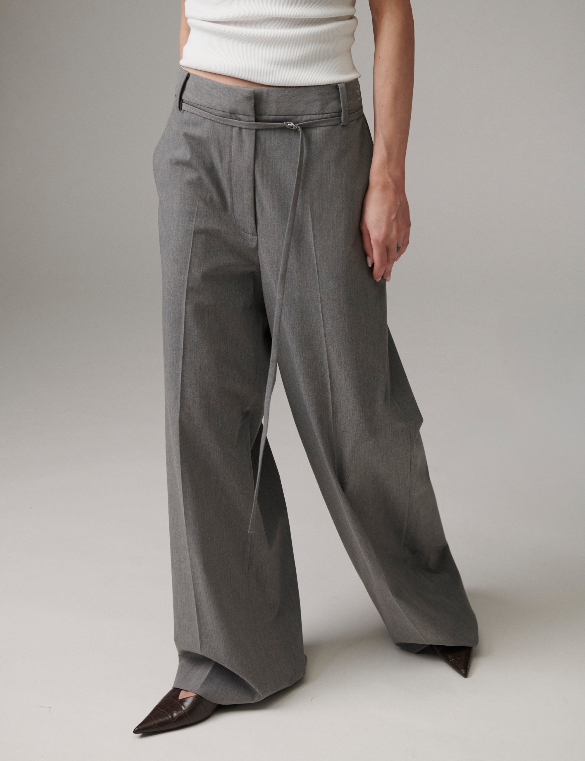 DAY Birger ét Mikkelsen Elina - Classic Gab Bukser 500006 Medium Grey Melange