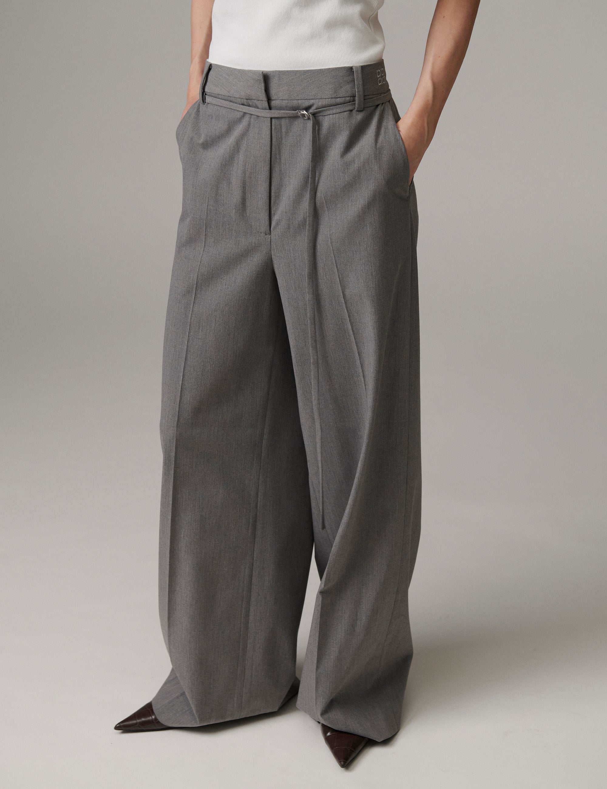 DAY Birger ét Mikkelsen Elina - Classic Gab Bukser 500006 Medium Grey Melange