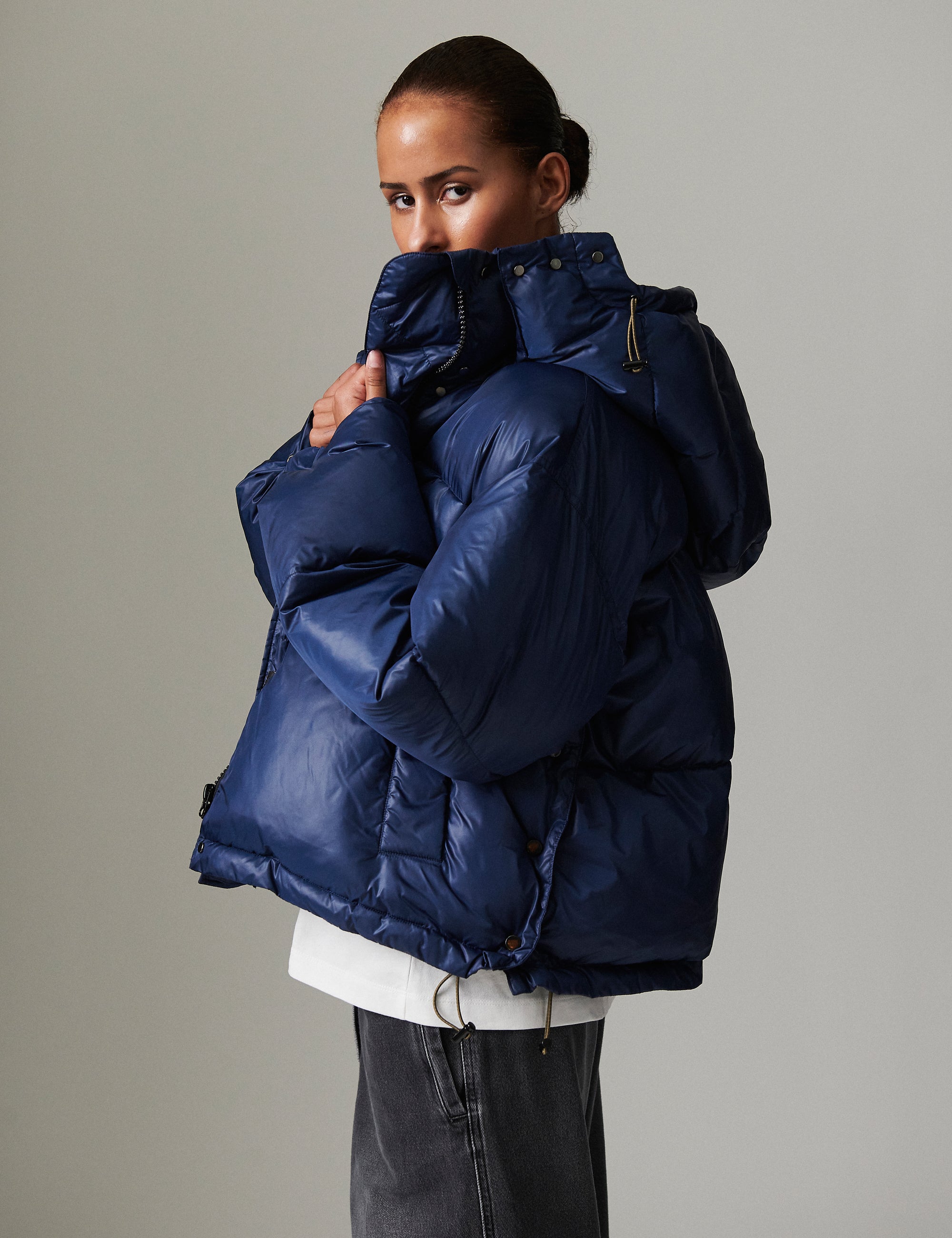 DAY Birger ét Mikkelsen Emmett - Vinyl Puff Coats & Jackets 194020 DARK SAPPHIRE.