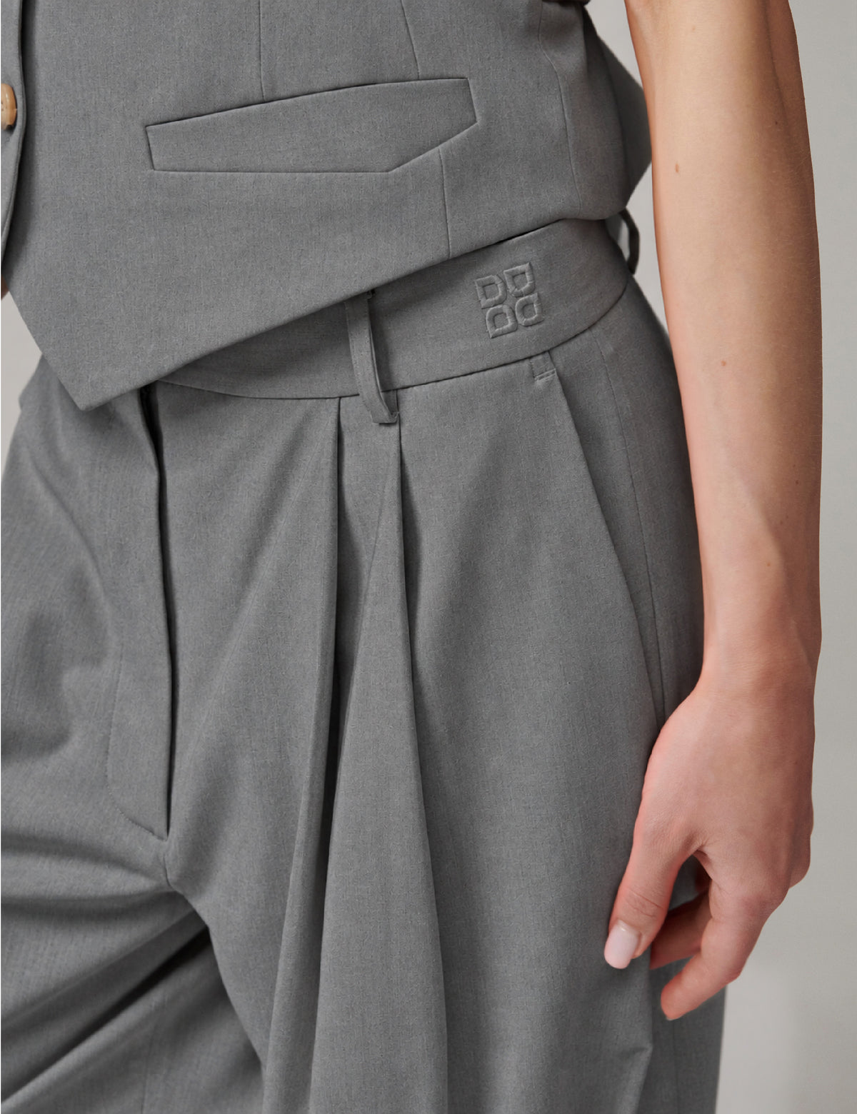 DAY Birger ét Mikkelsen Enora - Classic Gab - Bukser Bukser 500006 Medium Grey Melange