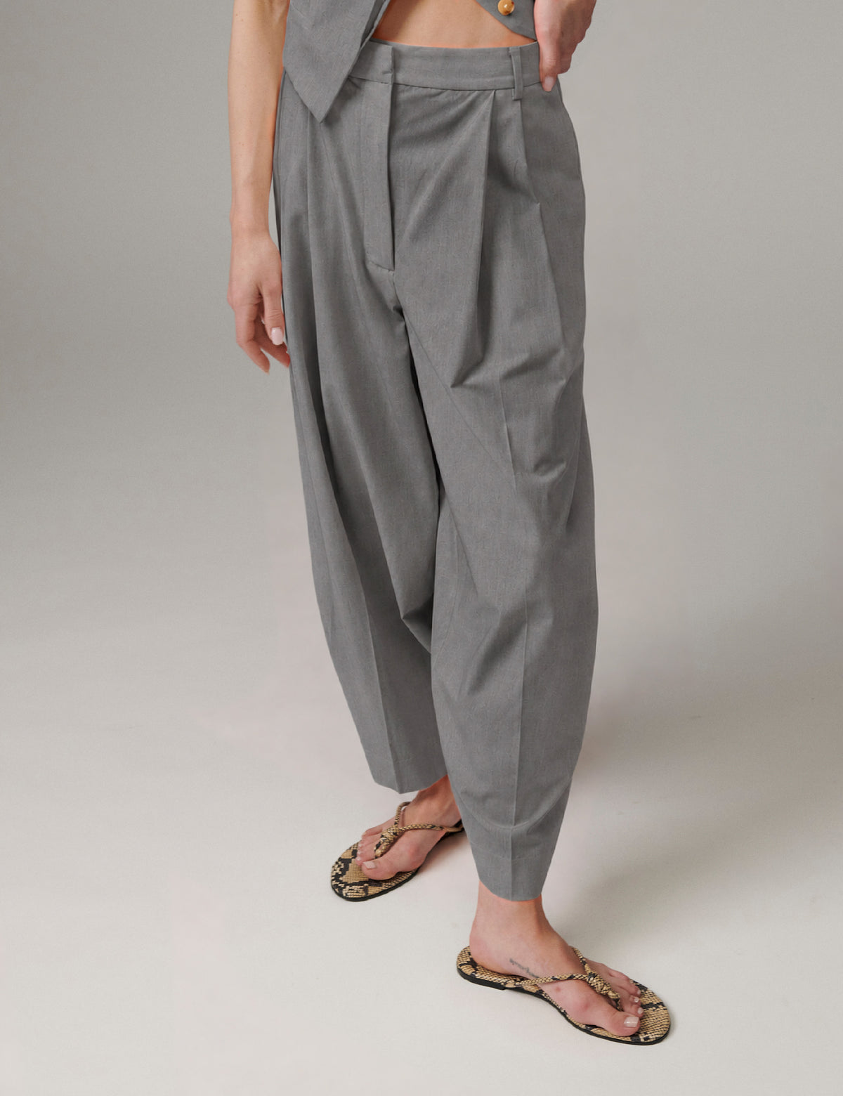 DAY Birger ét Mikkelsen Enora - Classic Gab - Bukser Bukser 500006 Medium Grey Melange