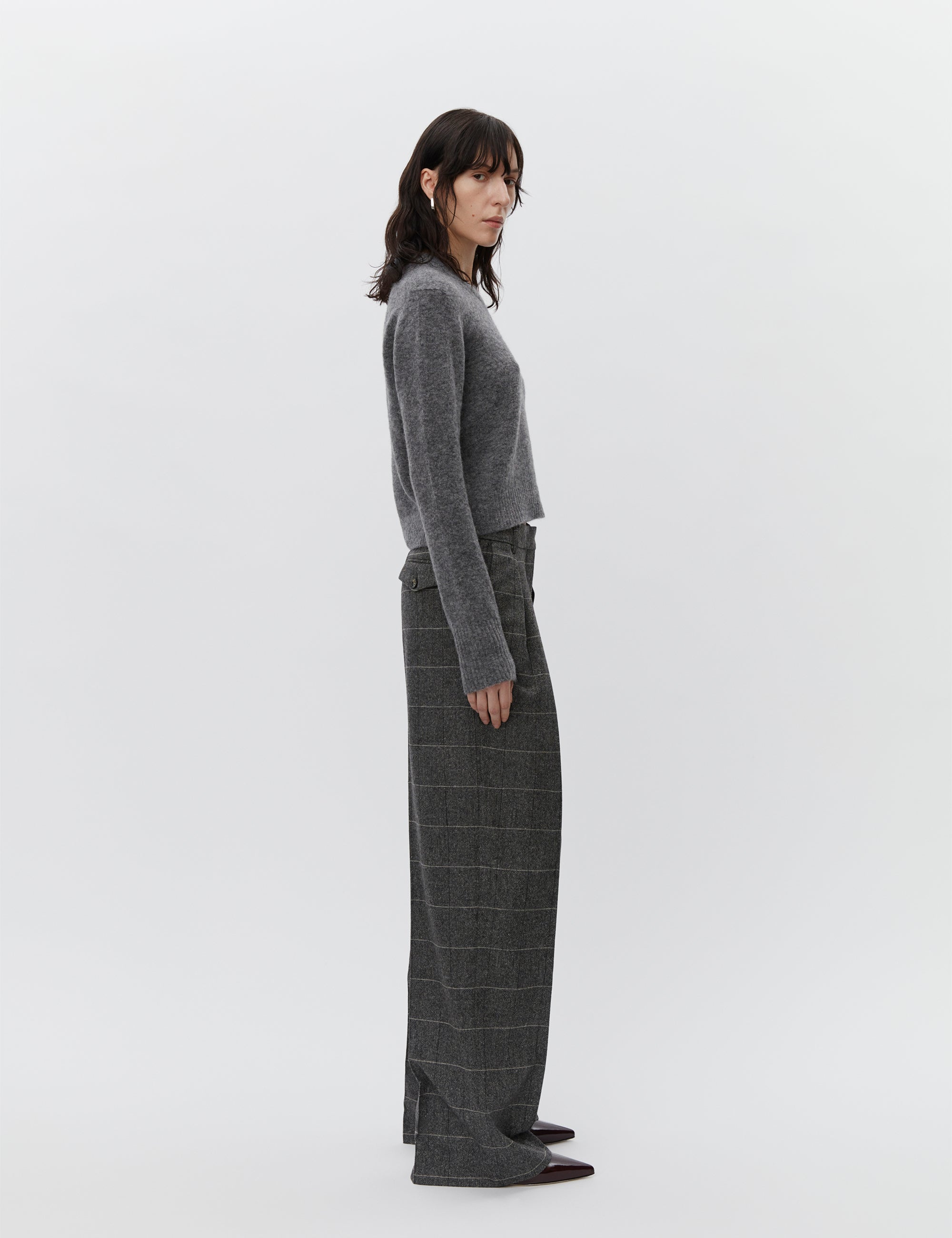 DAY Birger ét Mikkelsen Enzo - All Time Check Bukser 500056 GREY MELANGE