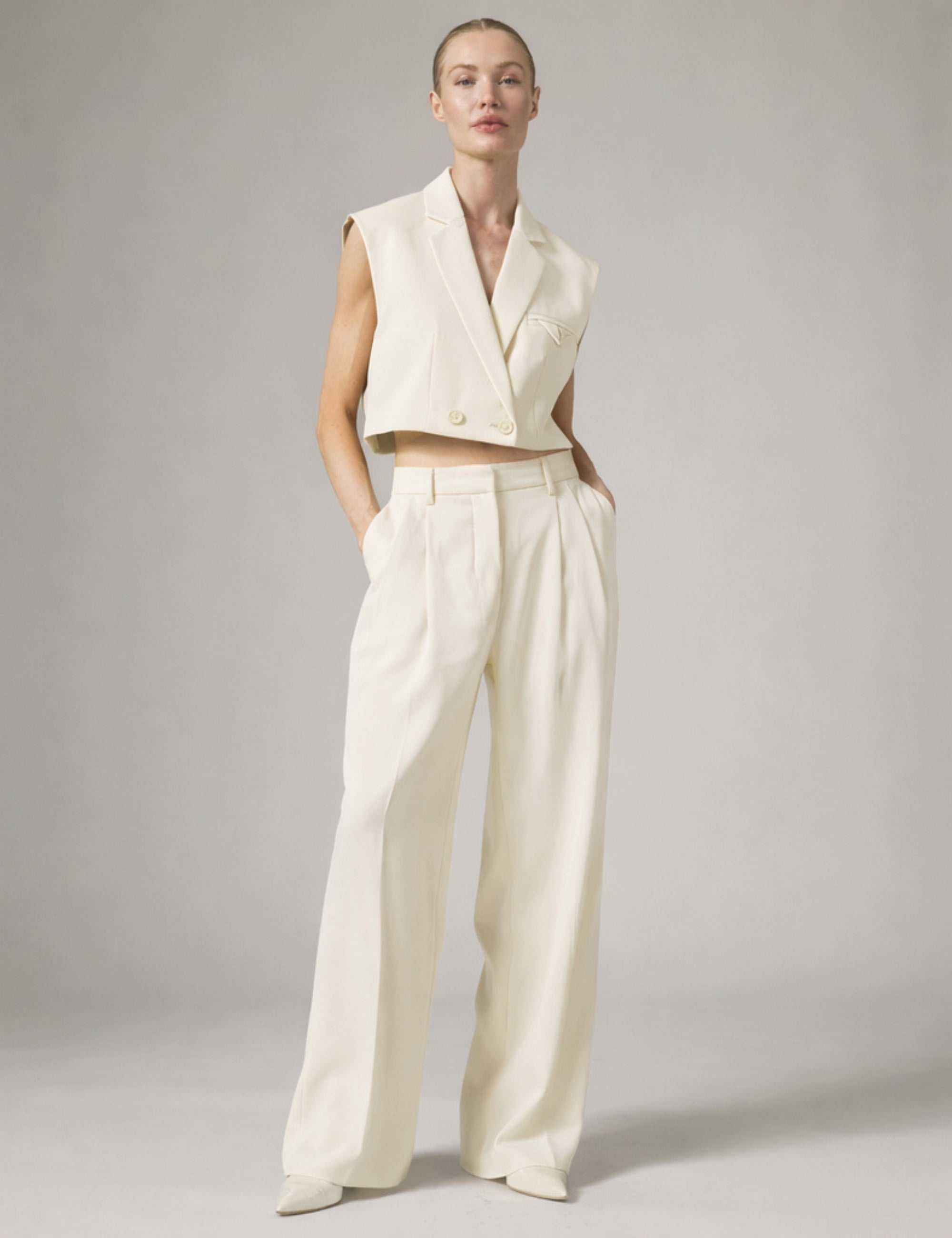 DAY Birger ét Mikkelsen Enzo - Classic Gabardine - Bukser Bukser 01002 Ivory Shade