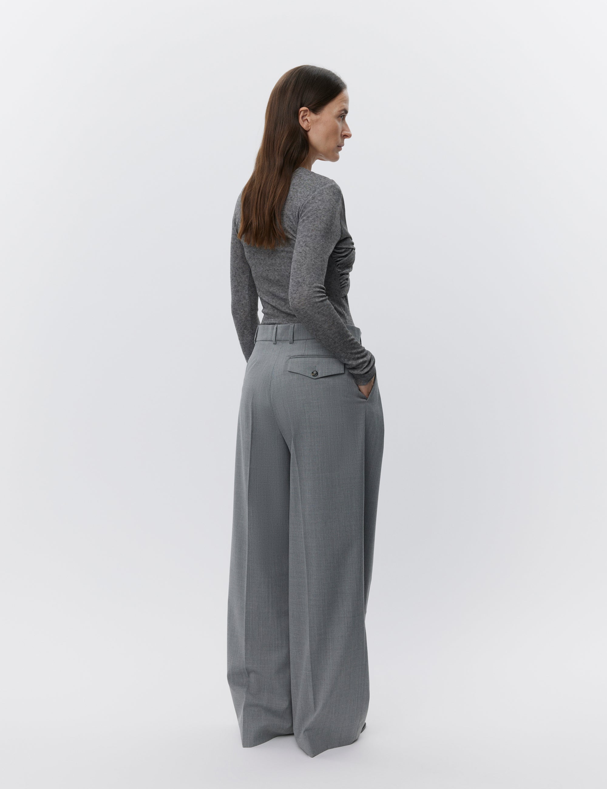 DAY Birger ét Mikkelsen Enzo - Classic Wool Blend Pants 500006 MEDIUM GREY MELANGE