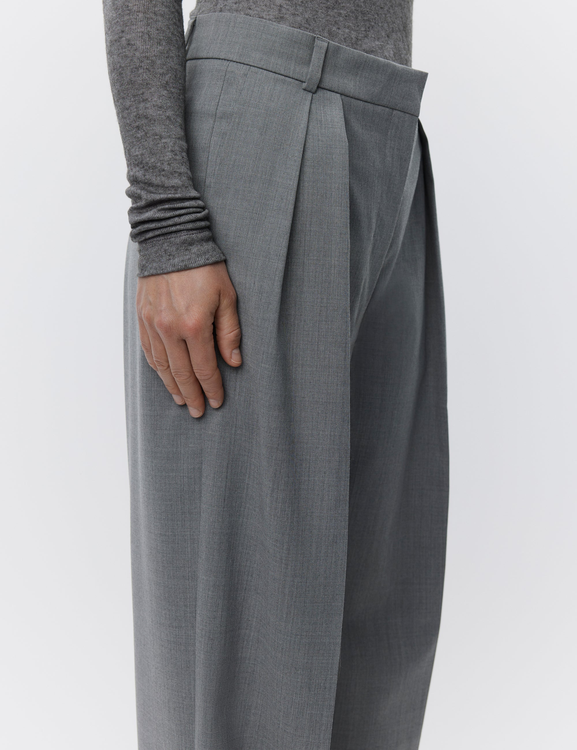 DAY Birger ét Mikkelsen Enzo - Classic Wool Blend Pants 500006 MEDIUM GREY MELANGE