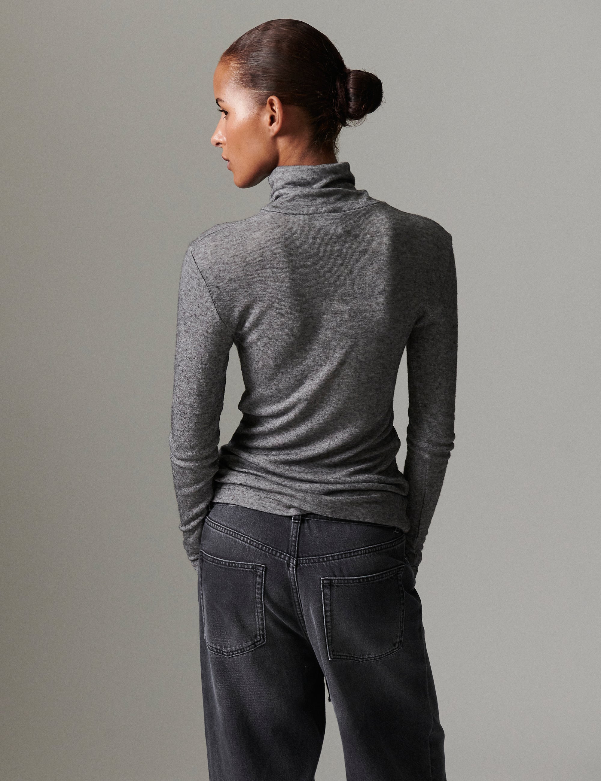 DAY Birger ét Mikkelsen Eve - Soft Wool Tops & T-Shirts 500006 MEDIUM GREY MELANGE