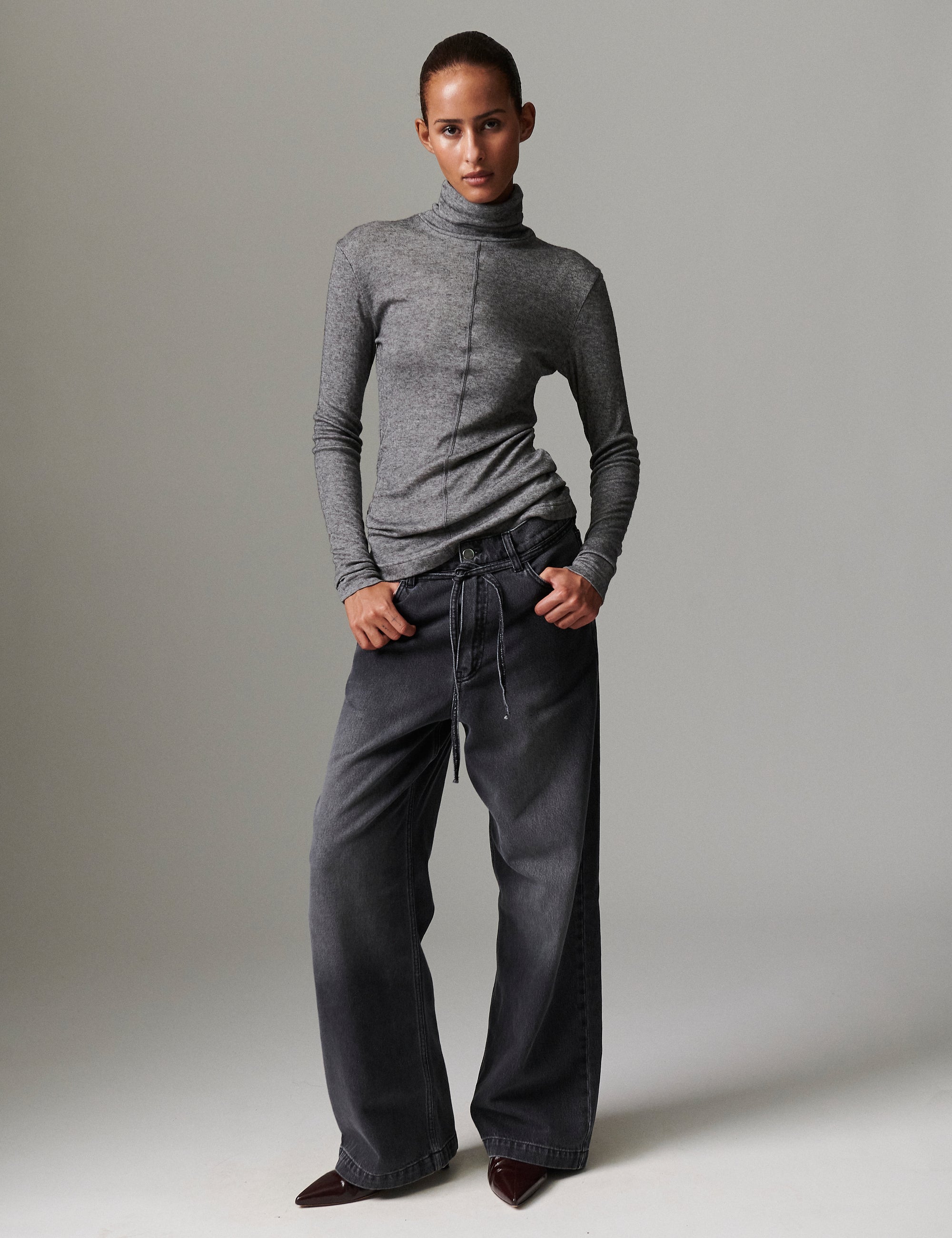 DAY Birger ét Mikkelsen Eve - Soft Wool Tops & T-Shirts 500006 MEDIUM GREY MELANGE
