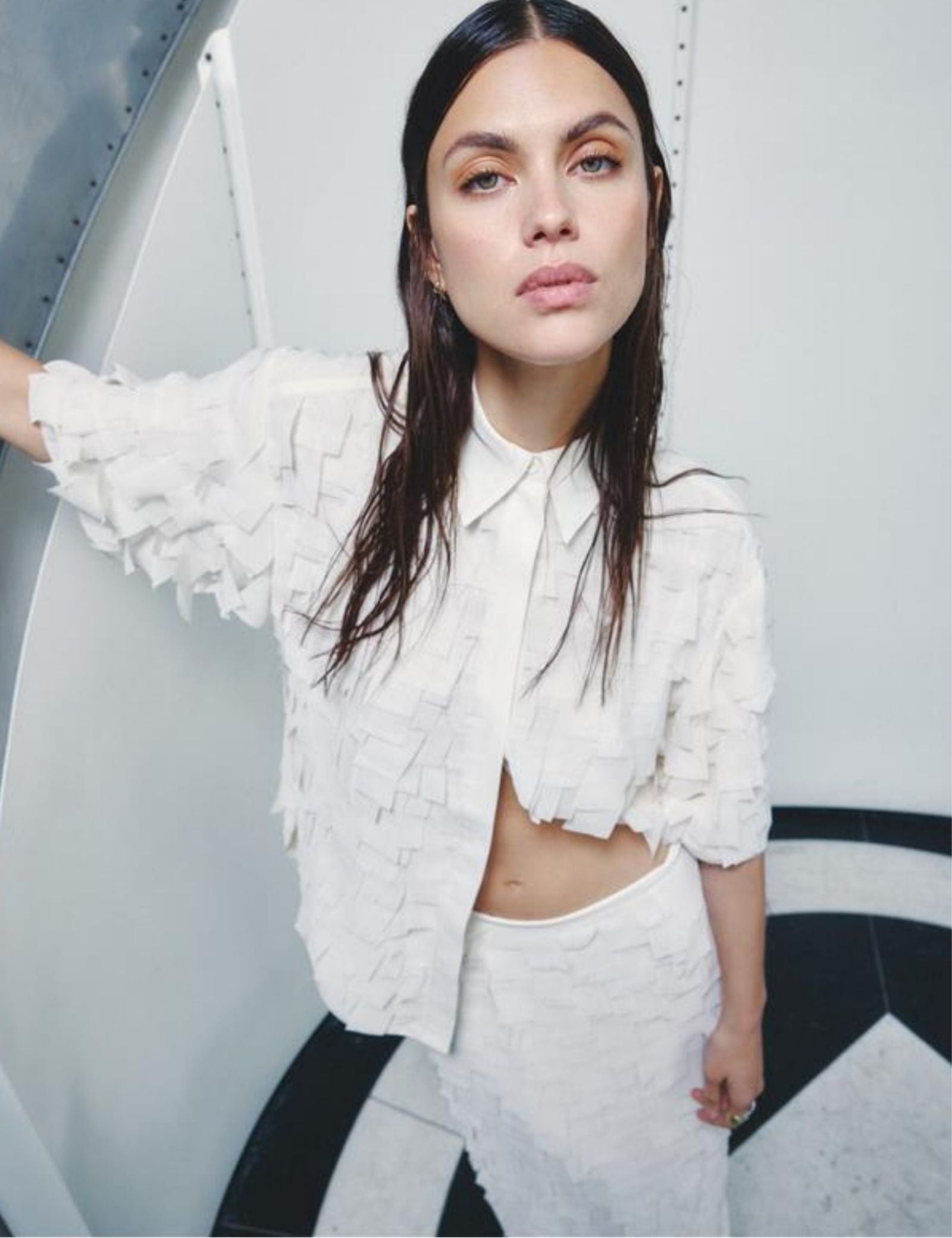 DAY Birger ét Mikkelsen Figo - Chiffon Fringe Shirts & Blouses 110605 JET STREAM