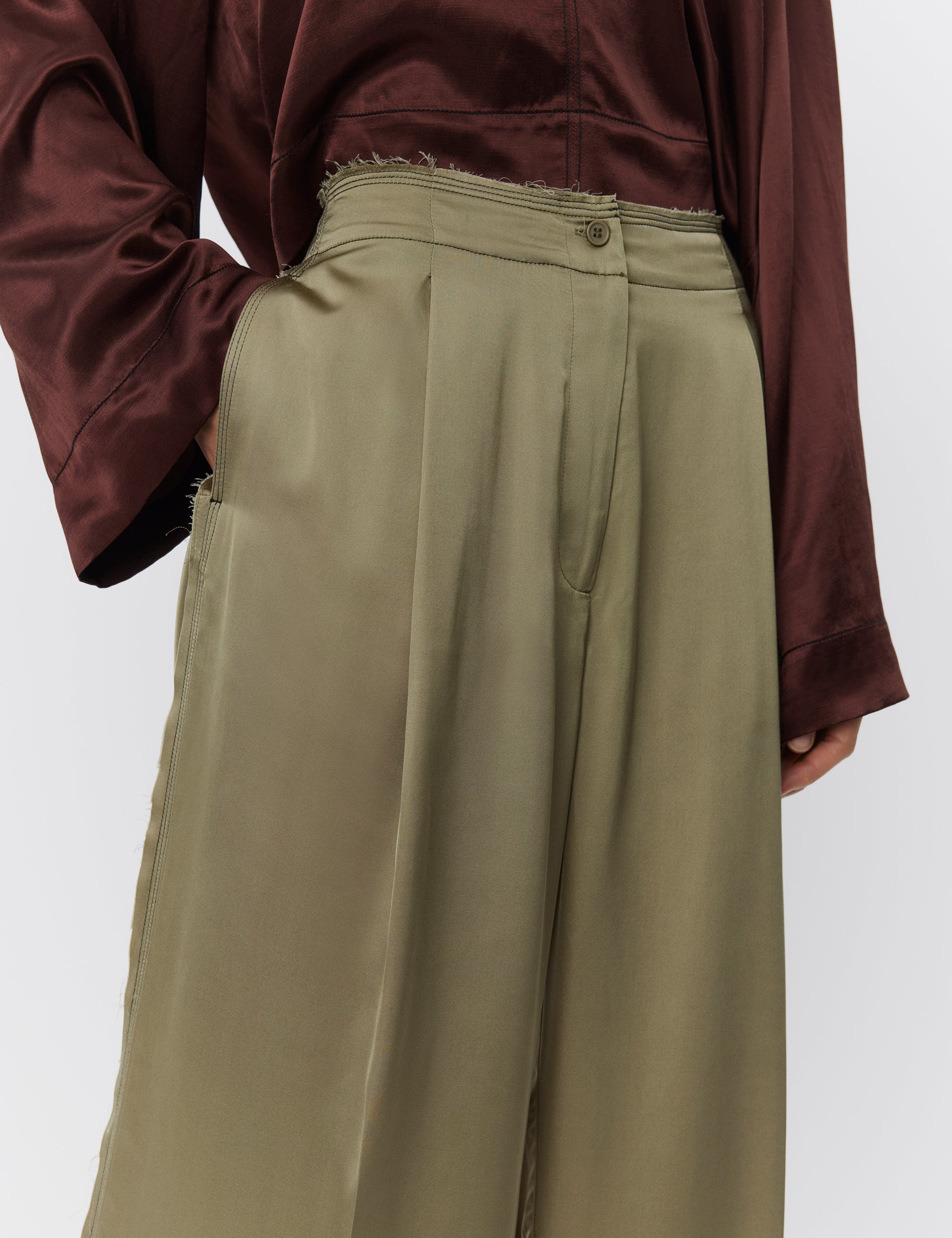 DAY Birger ét Mikkelsen Fisher - Fluid Viscose Bukser 500147 SAGE KHAKI