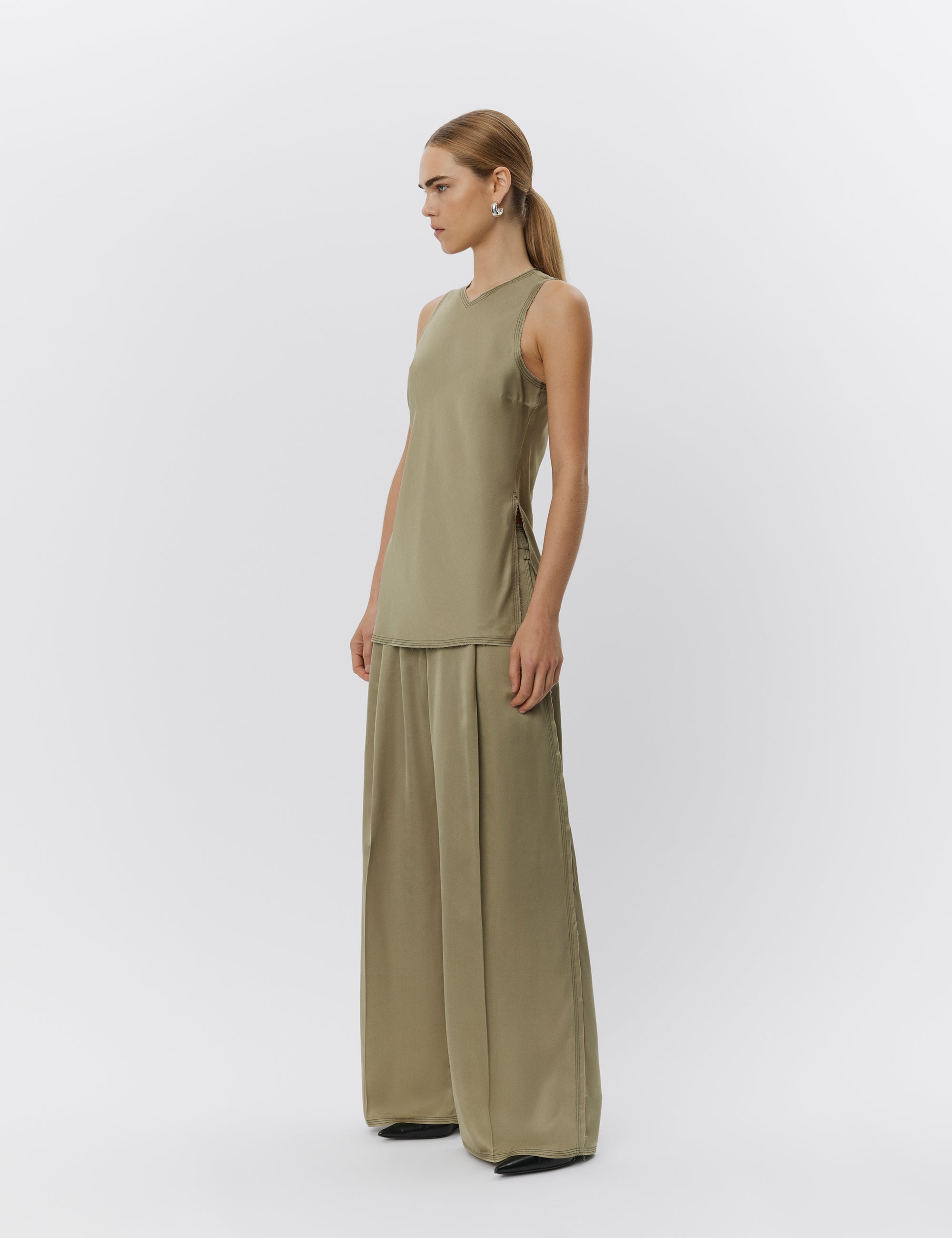 DAY Birger ét Mikkelsen Fisher - Fluid Viscose Bukser 500147 SAGE KHAKI