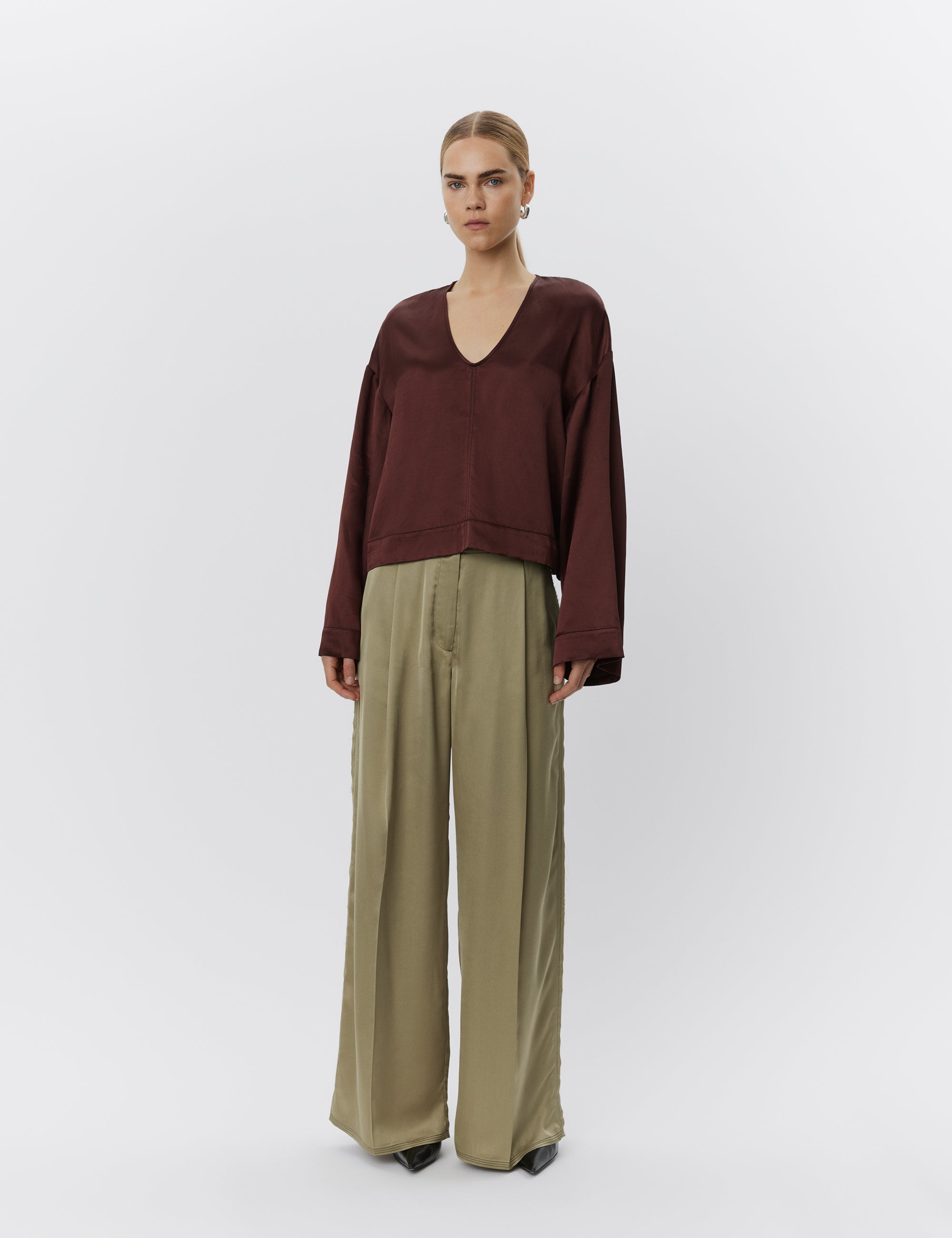 DAY Birger ét Mikkelsen Fisher - Fluid Viscose Bukser 500147 SAGE KHAKI