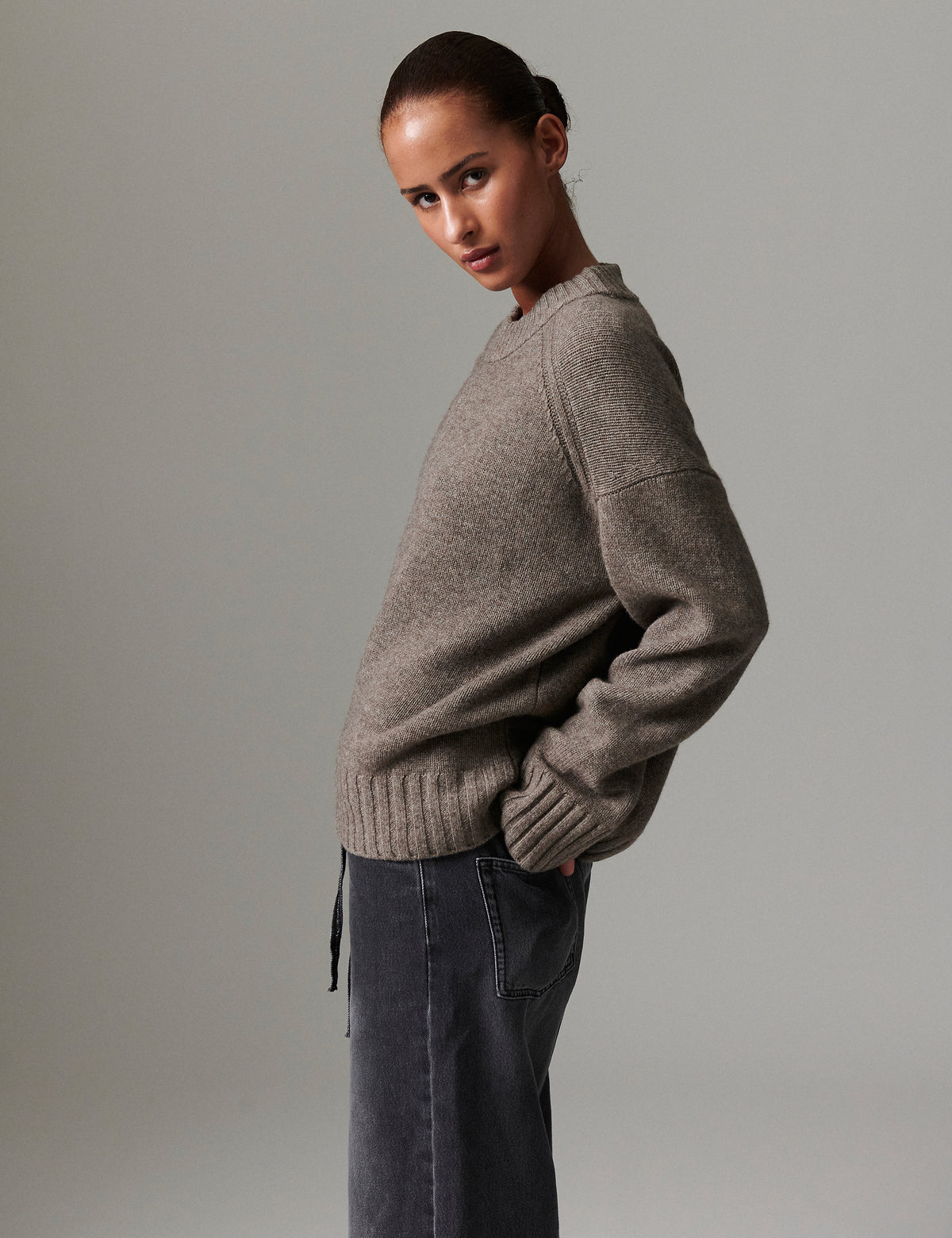 DAY Birger ét Mikkelsen Glen - Soft Lamb - Pullover Sweater 181112 Walnut