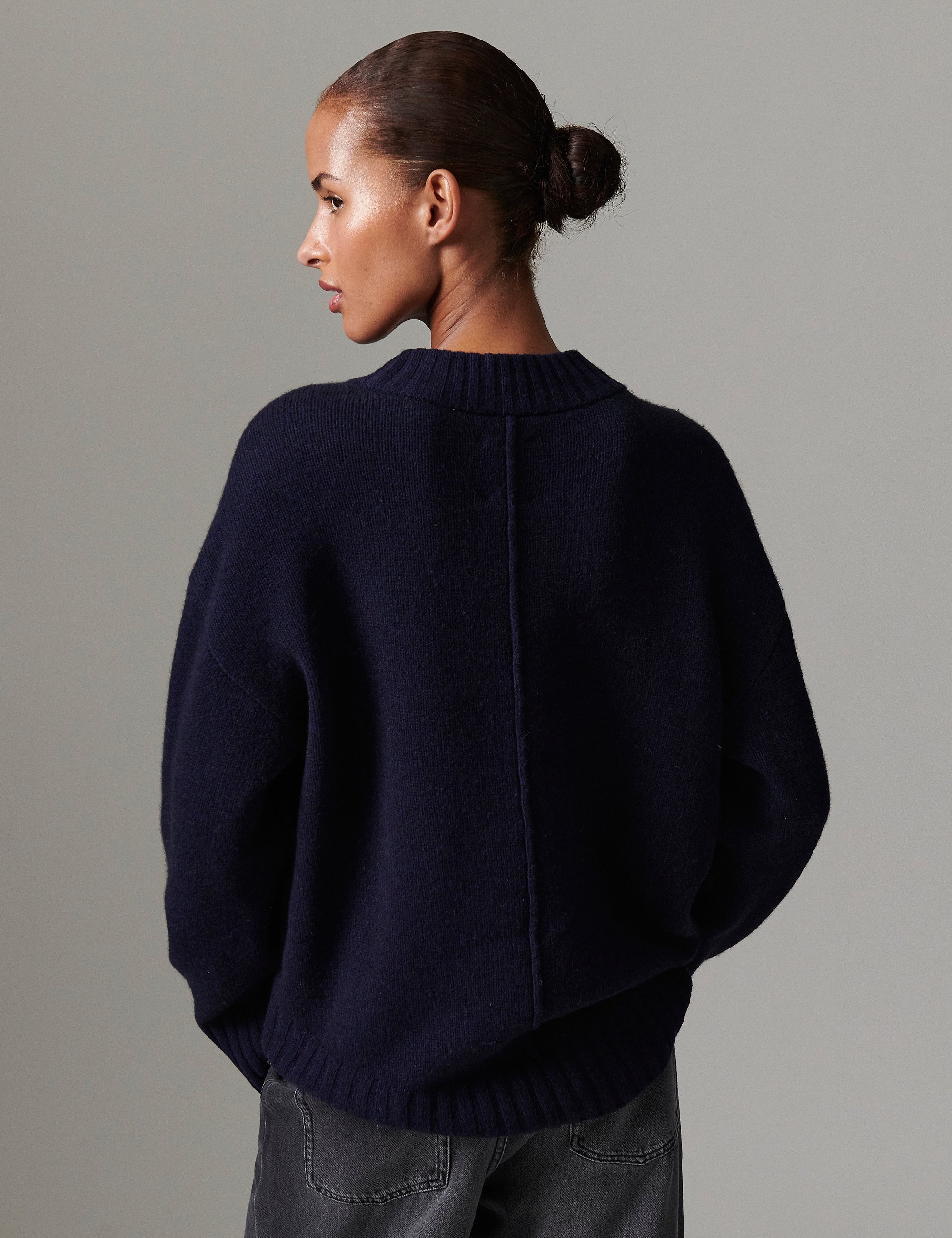 DAY Birger ét Mikkelsen Glen - Soft Lamb Sweater 194020 DARK SAPPHIRE.