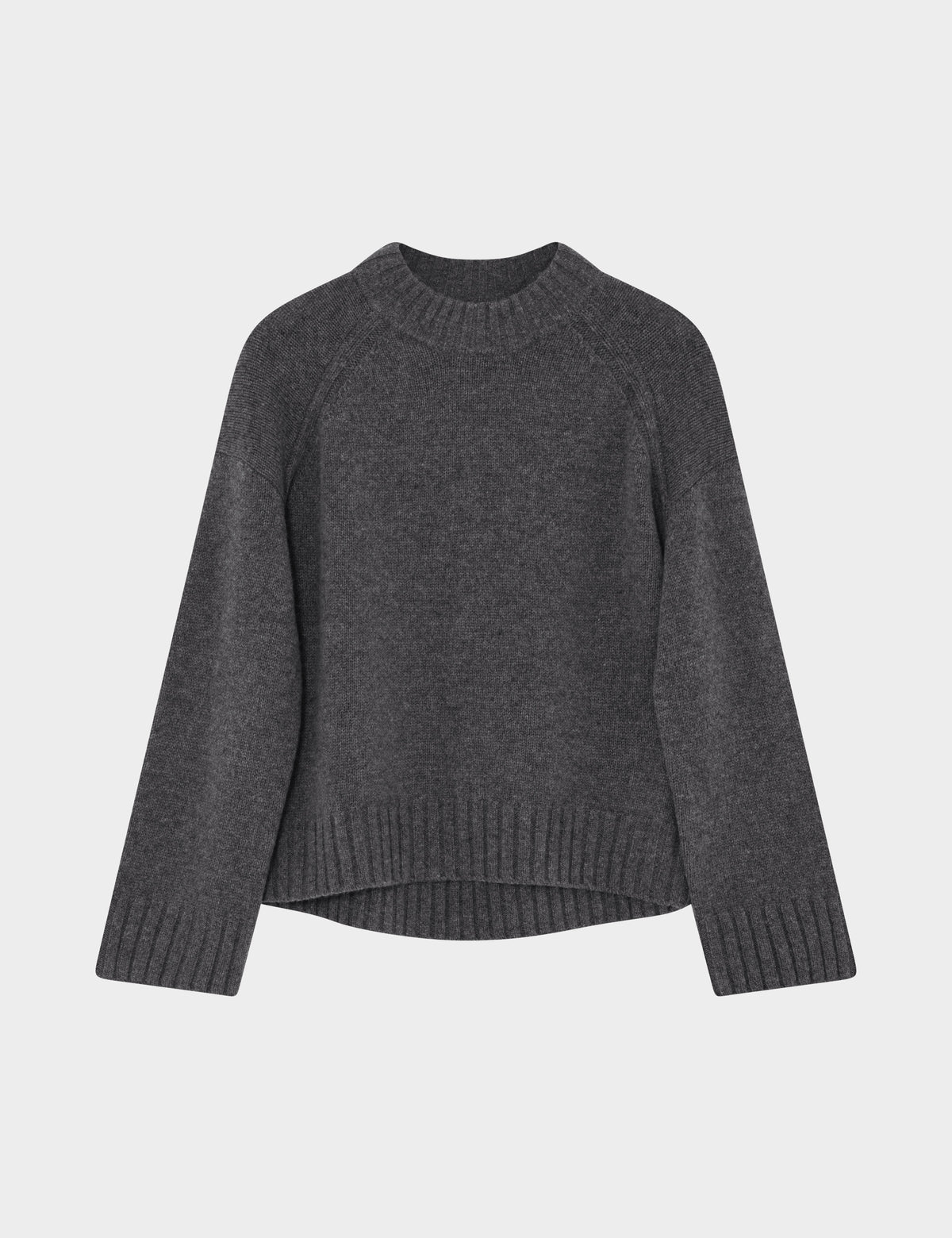 DAY Birger ét Mikkelsen Glen - Soft Lamb - Pullover Sweater 500003 Dark Grey Melange
